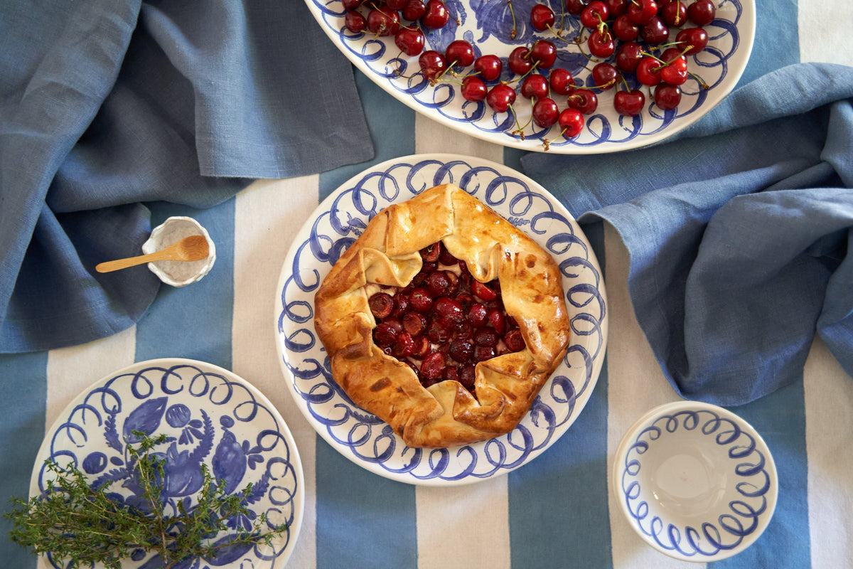 Rustic Cherry, Goat Cheese, Honey & Thyme Galette