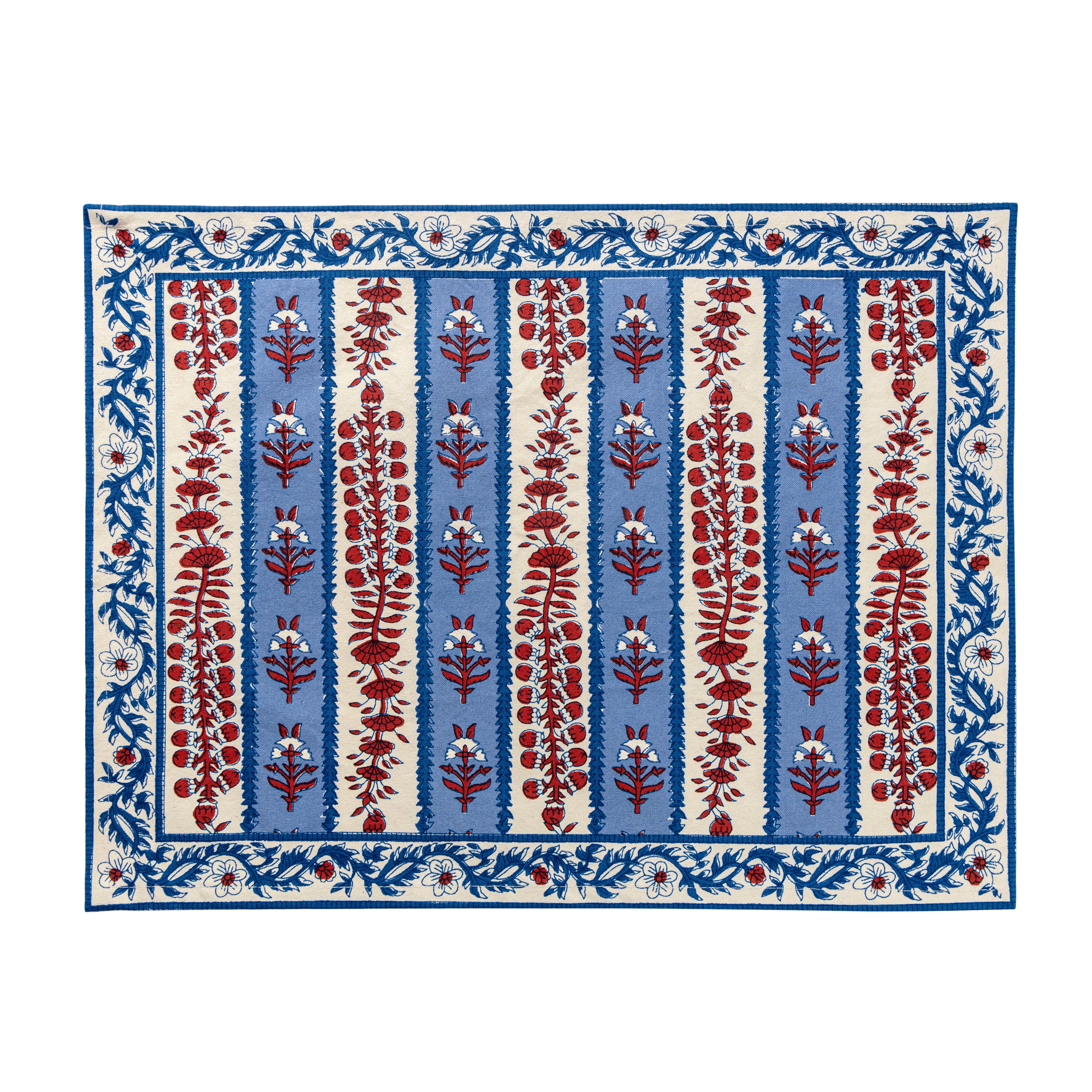 Avignon Placemats Red & Blue, Set of 6