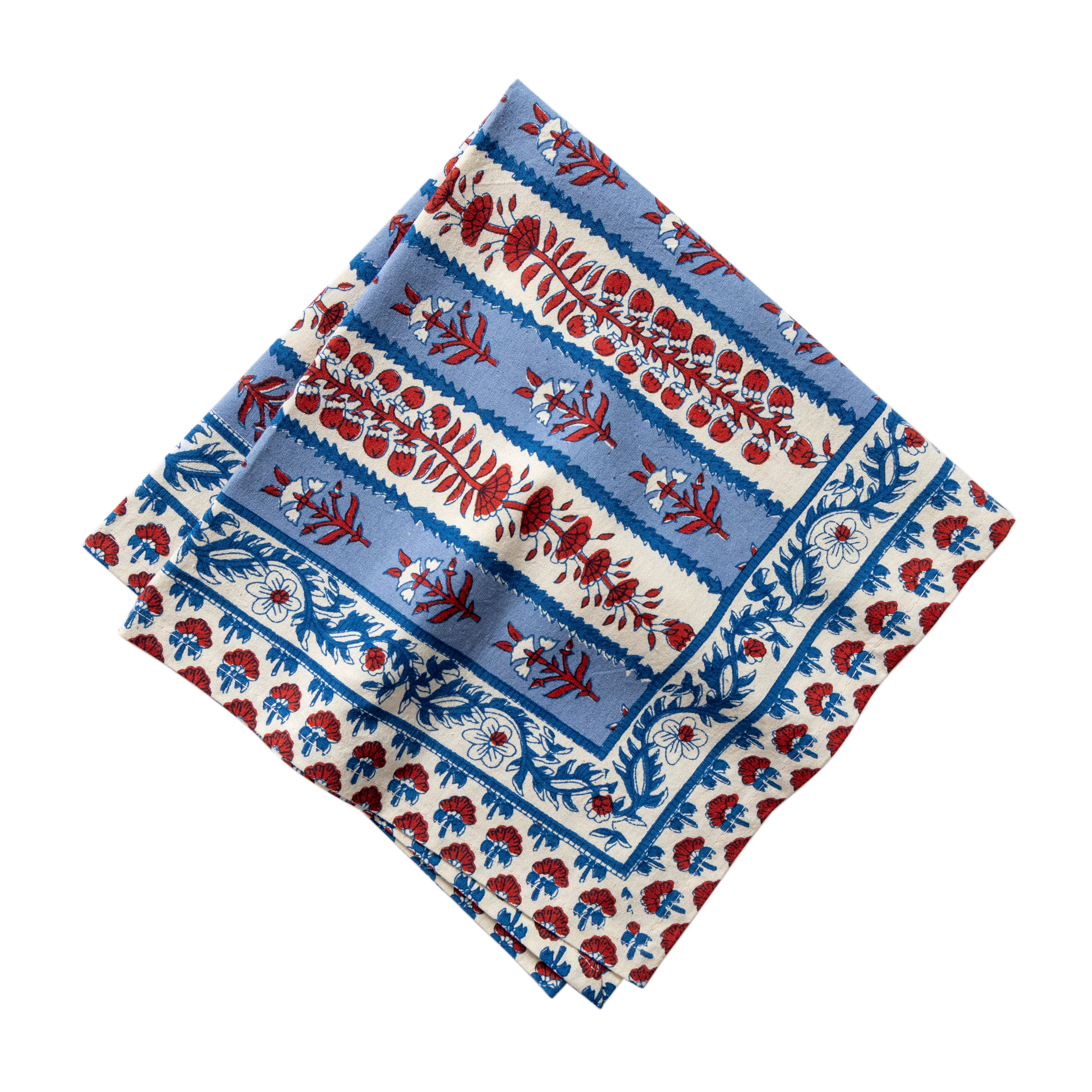 French Tablecloth Avignon Red & Blue