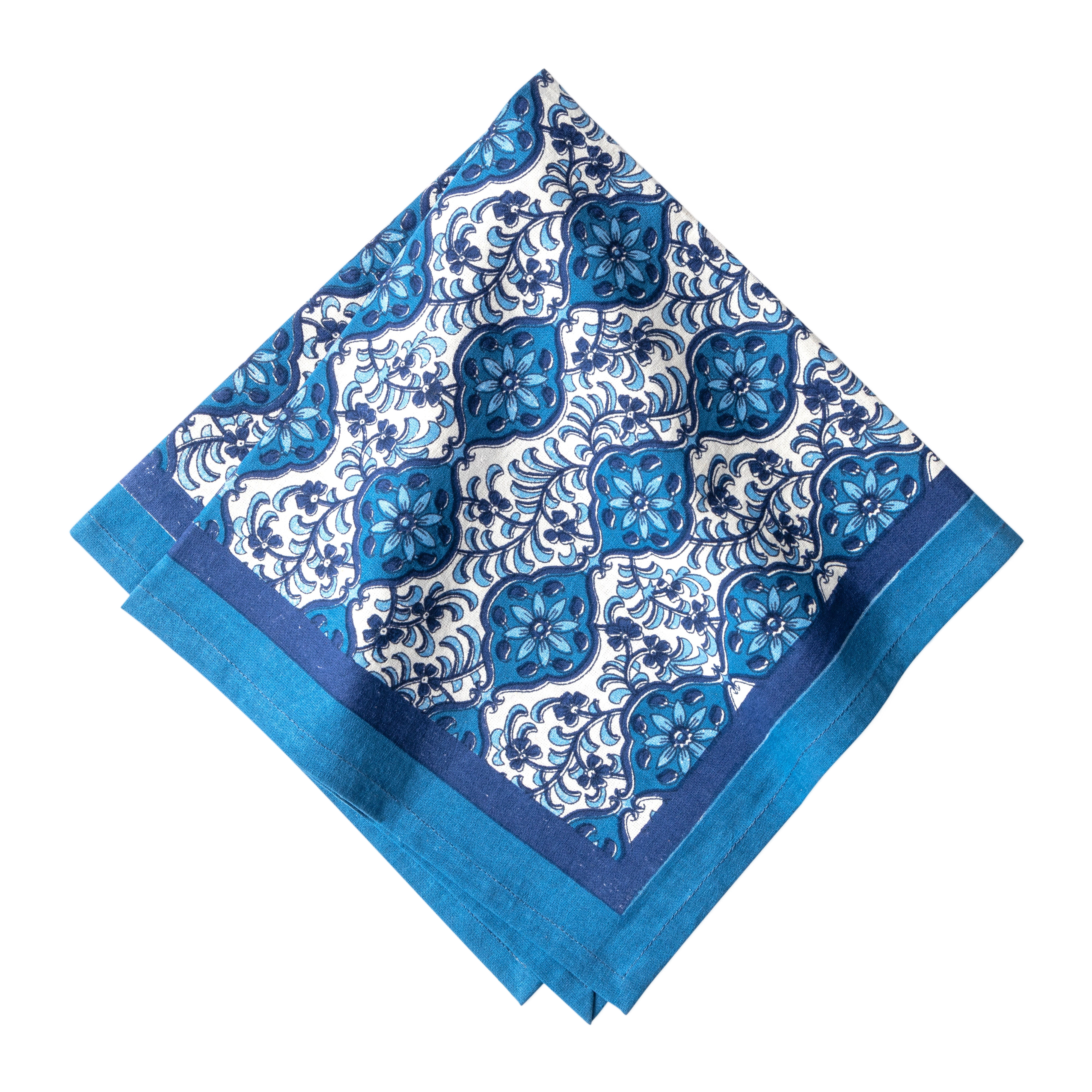 French Tablecloth Azulejo Blue