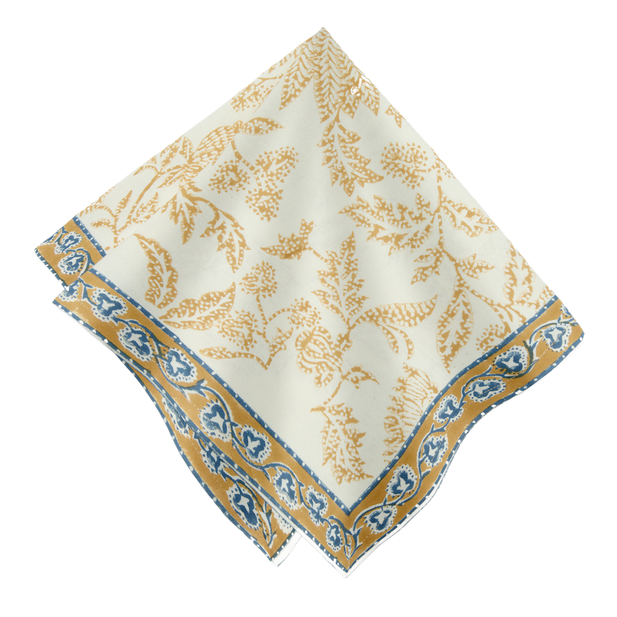 French Tablecloth Chloe Blue & Brown