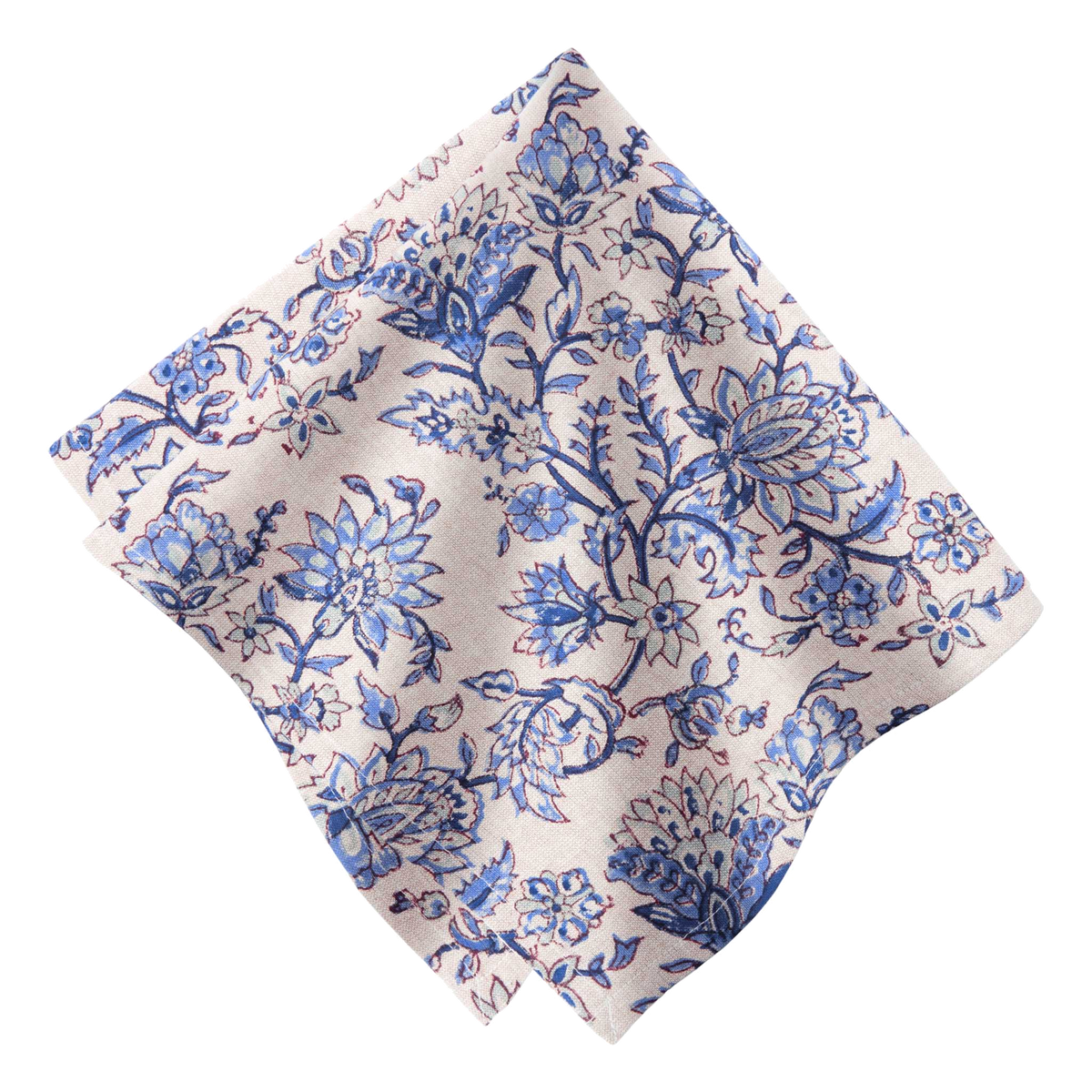 Jardin Secret Beige & Blue Tablecloth