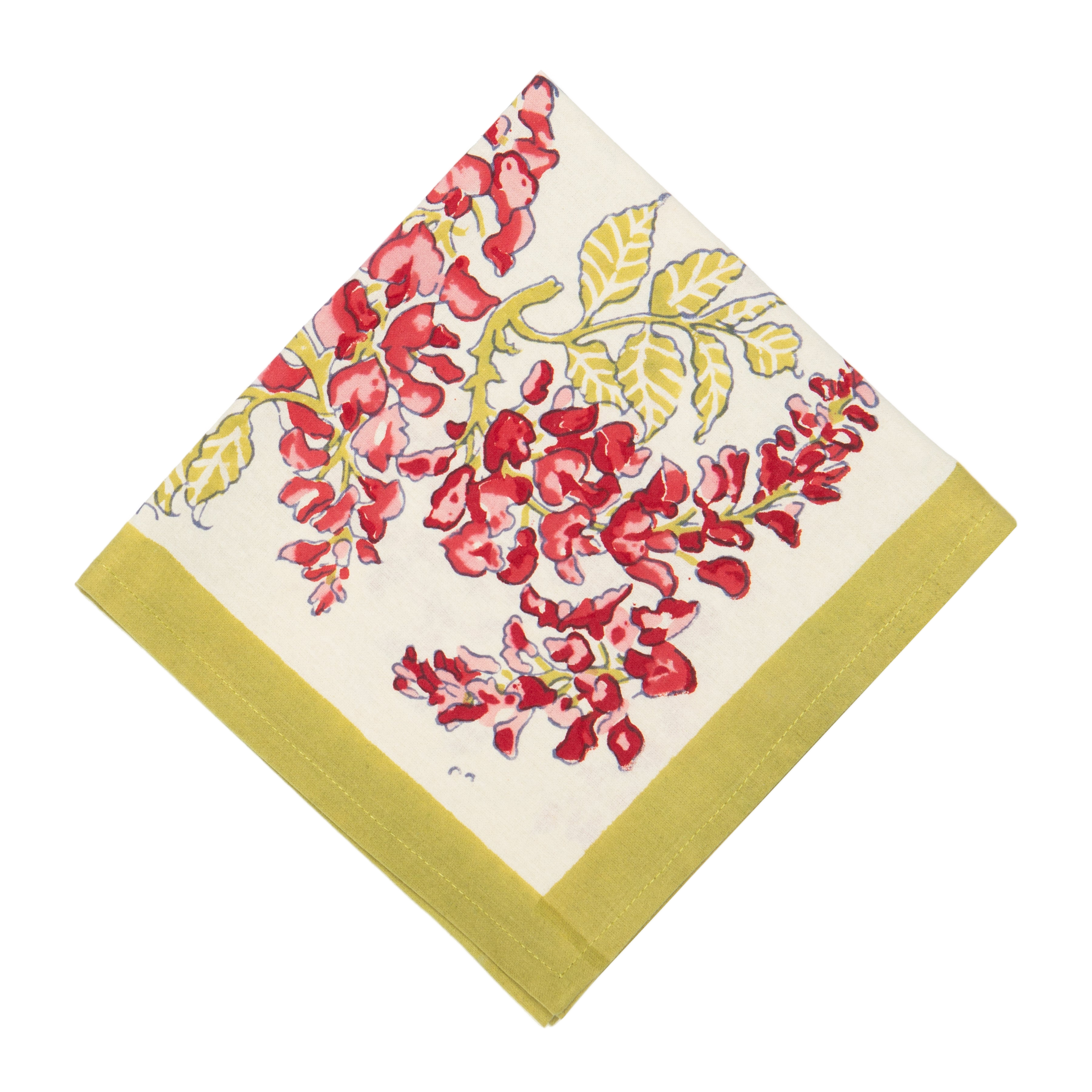 French Tablecloth Wisteria Green & Pink