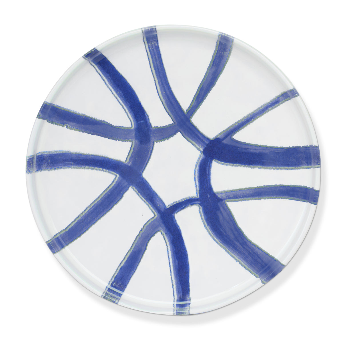 Amalfi Ceramic Appetizer Plate White & Blue