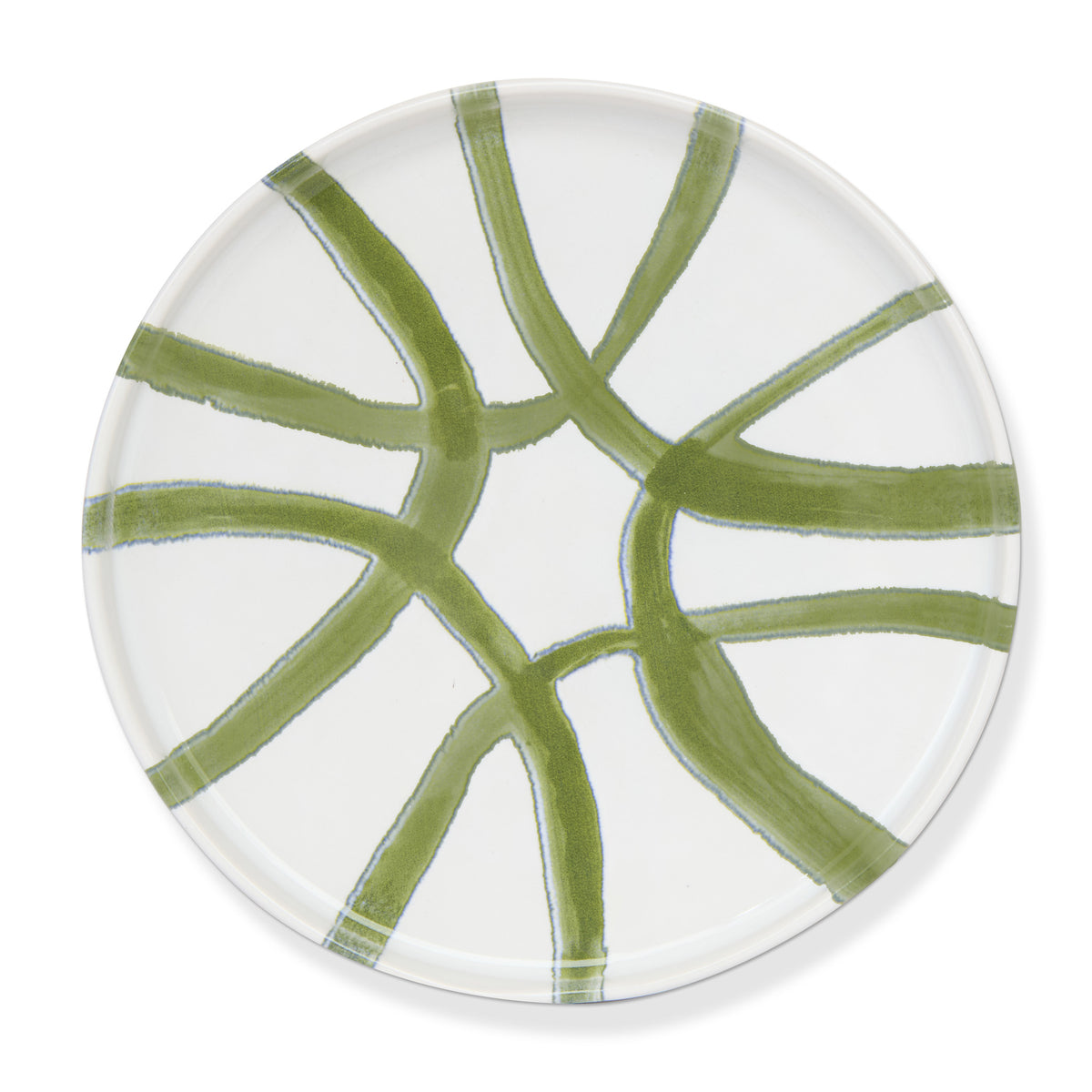 Amalfi Ceramic Appetizer Plate White & Green