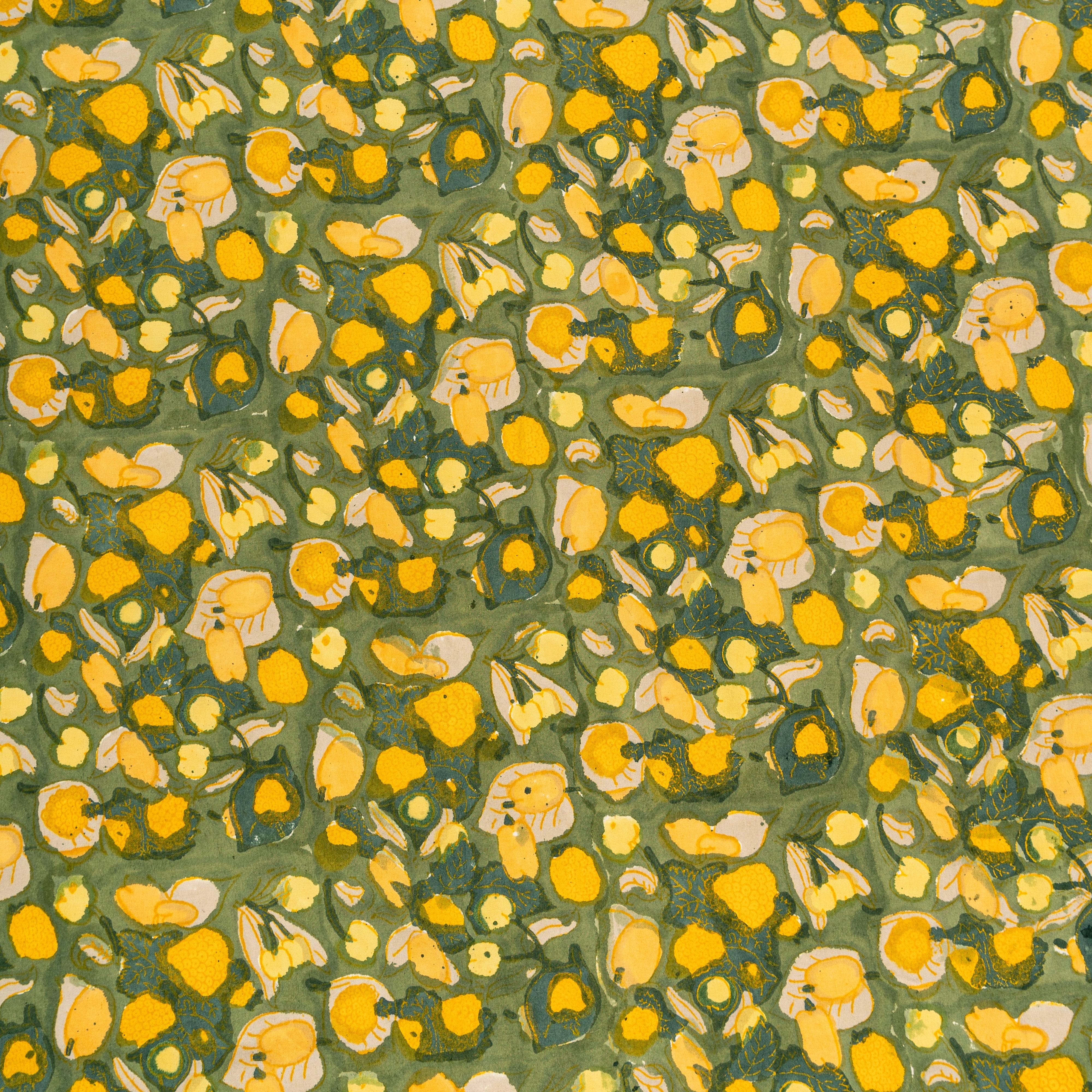 French Tablecloth Fruit Yellow & Green