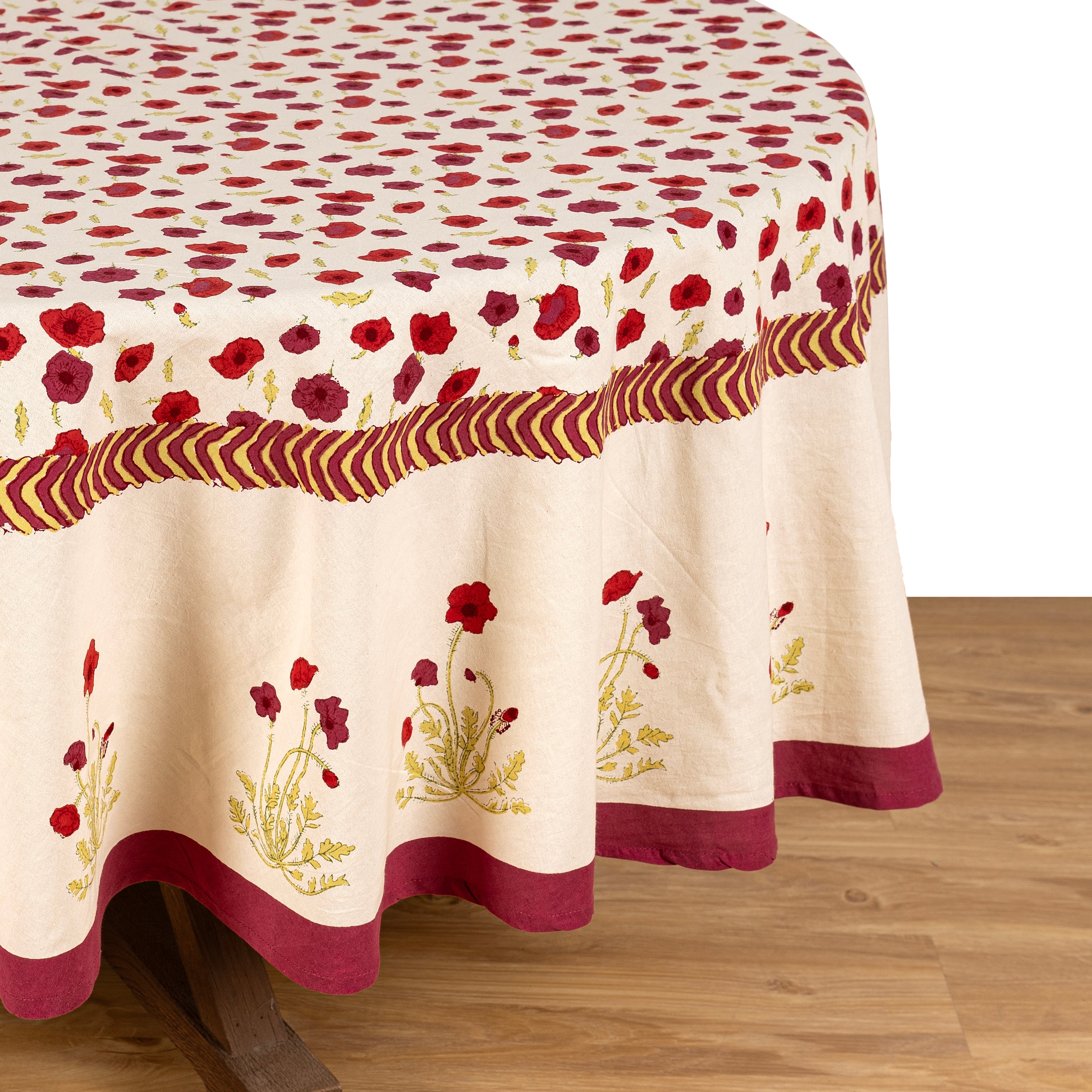 French Tablecloth Poppies