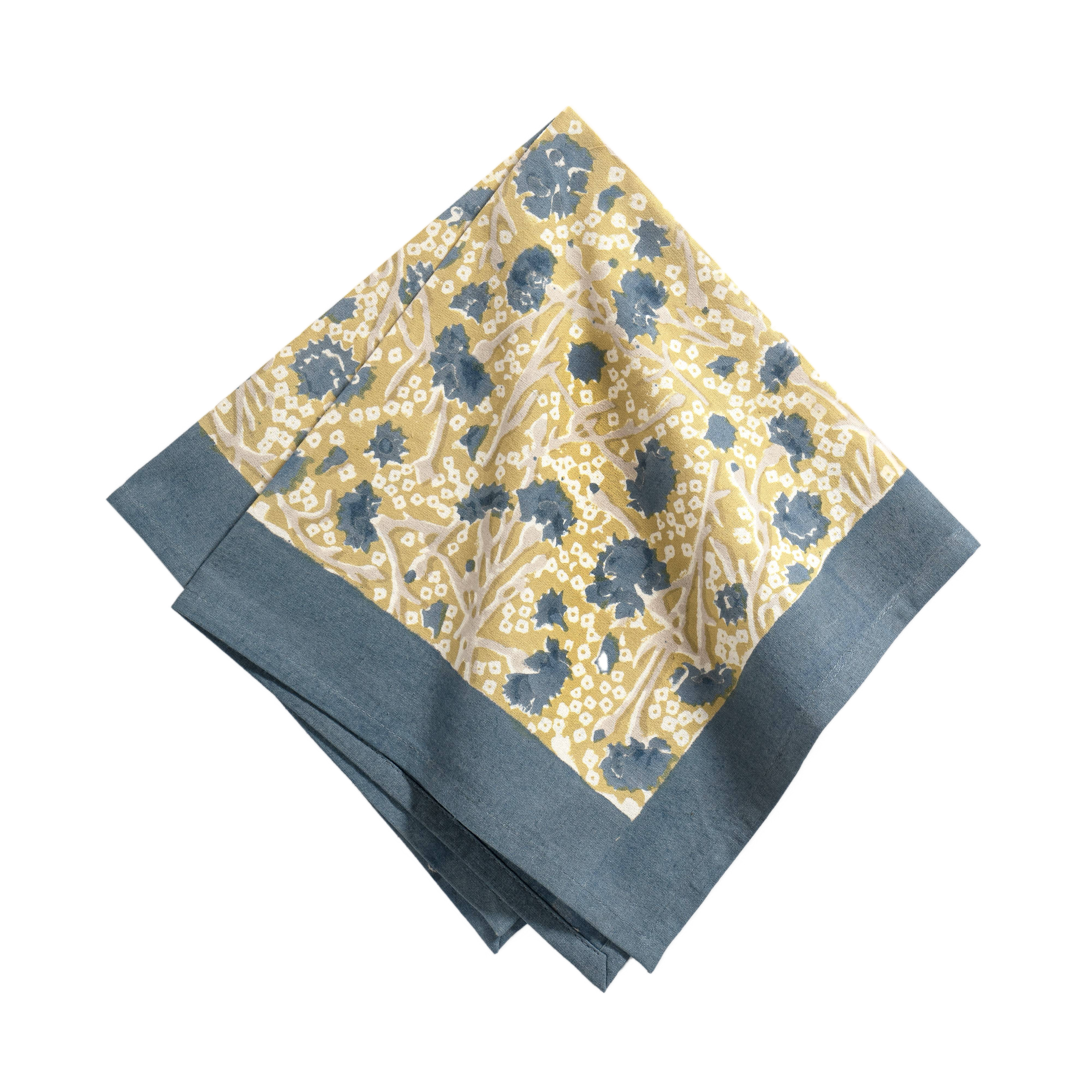 French Tablecloth Meadows Blue & Green