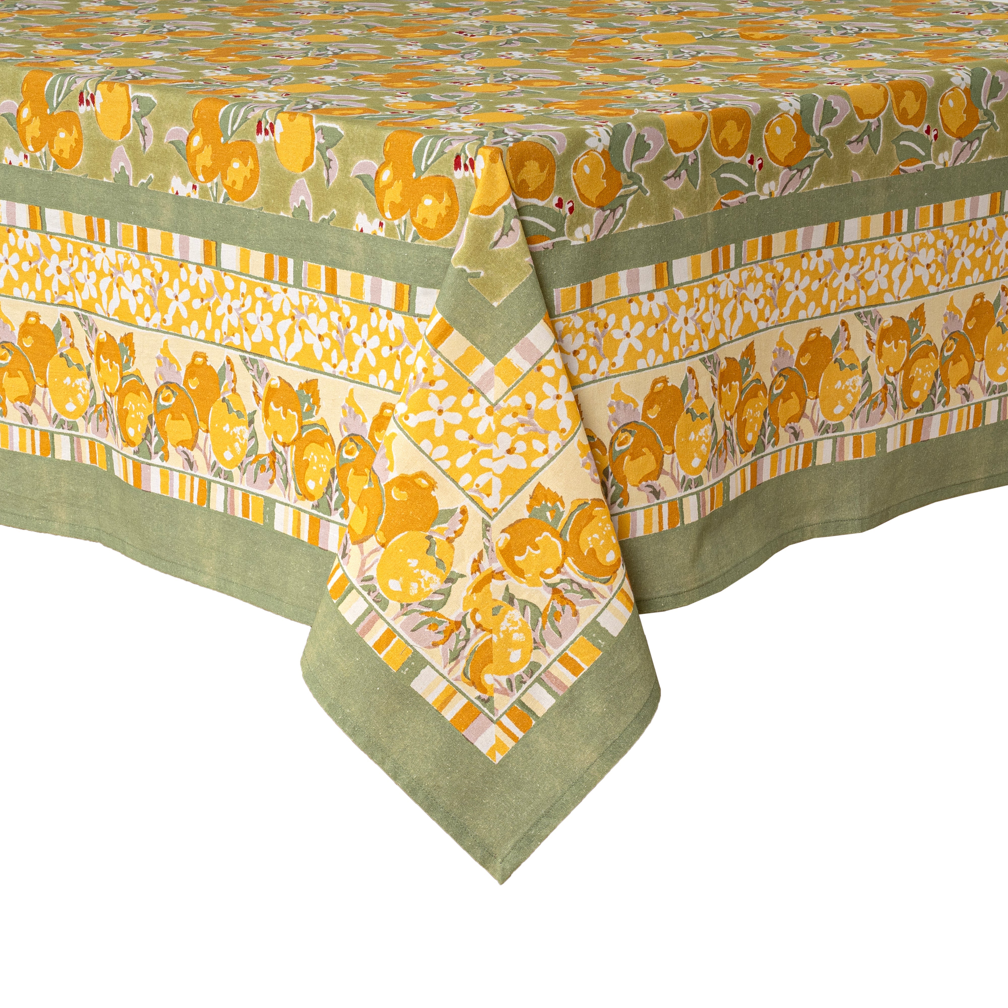 French Tablecloth Citron Vert & Yellow
