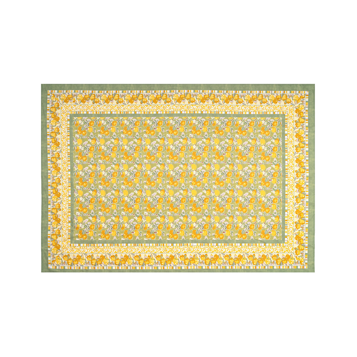 French Tablecloth Citron Vert & Yellow