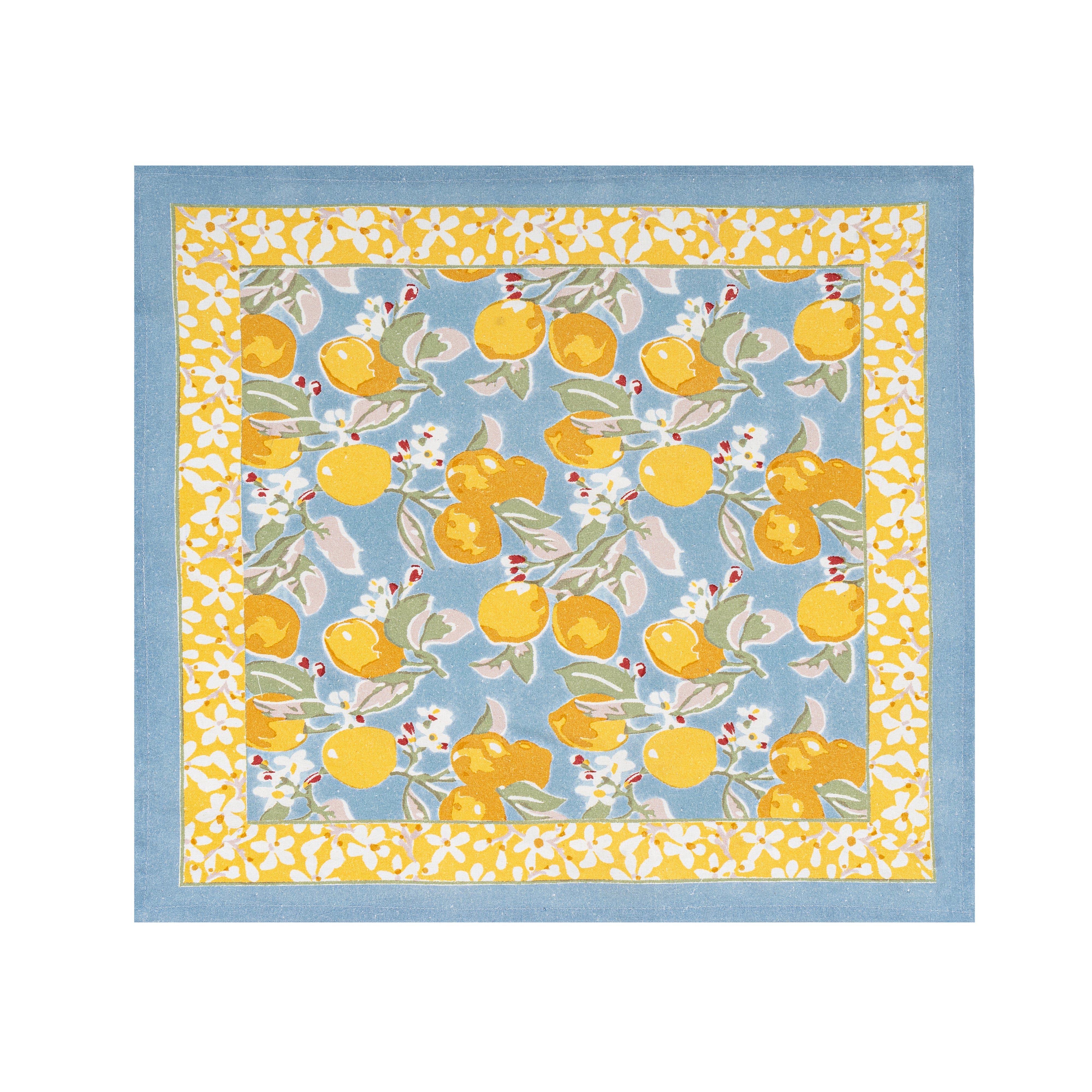 Citron Napkins Bleu & Yellow, Set of 6