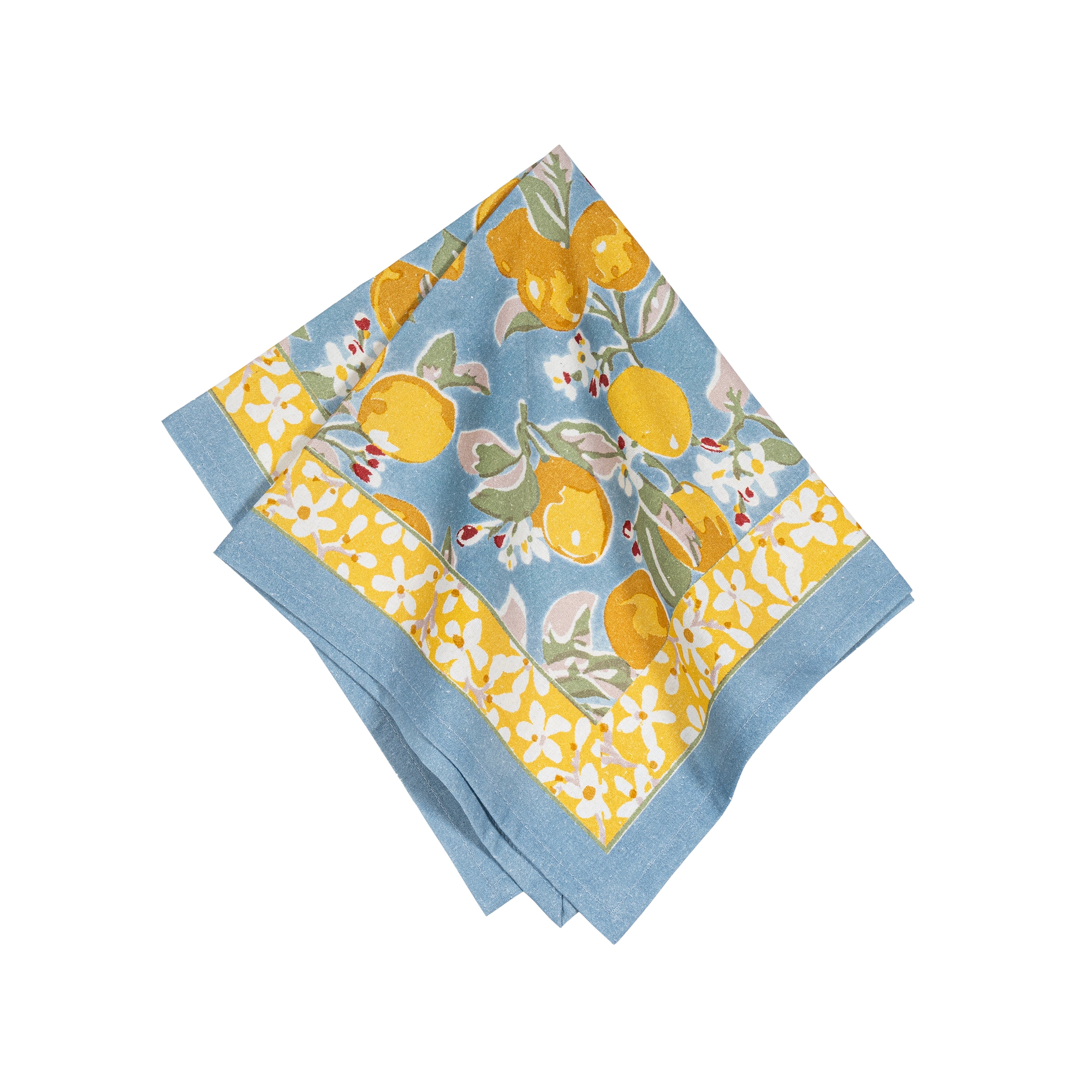 Citron Napkins Bleu & Yellow, Set of 6