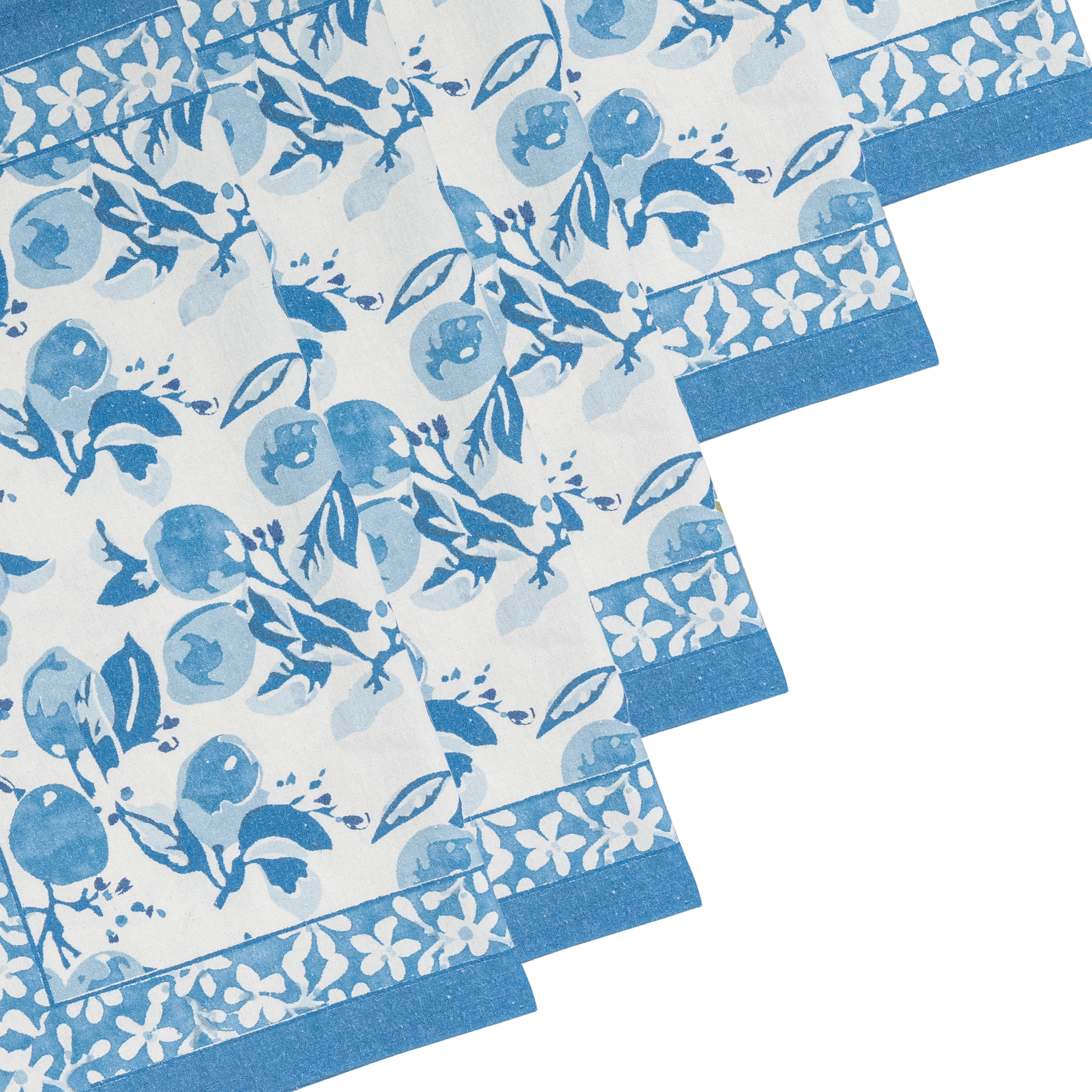 Citron Napkins Bleu, Set of 6