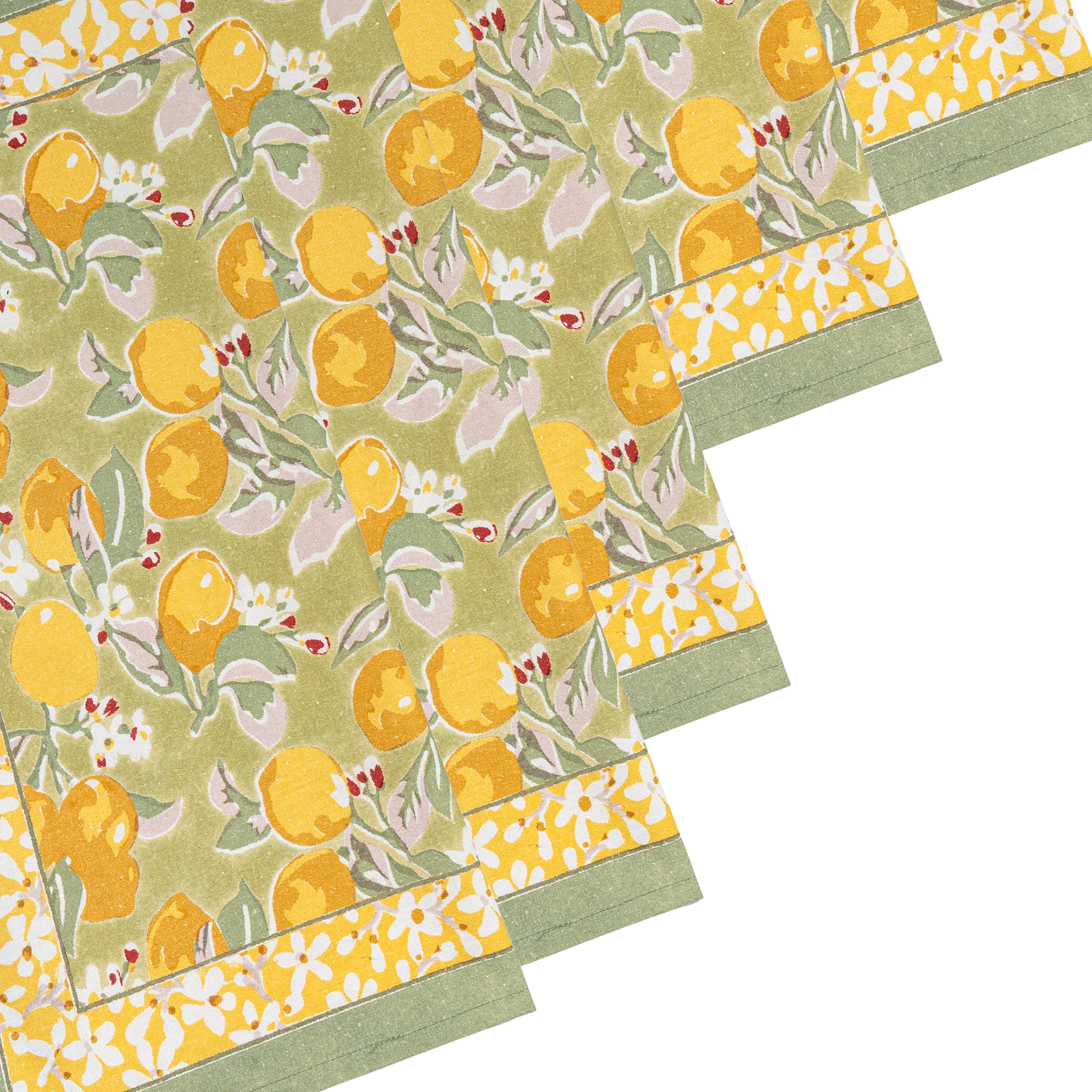Citron Napkins Vert & Yellow, Set of 6