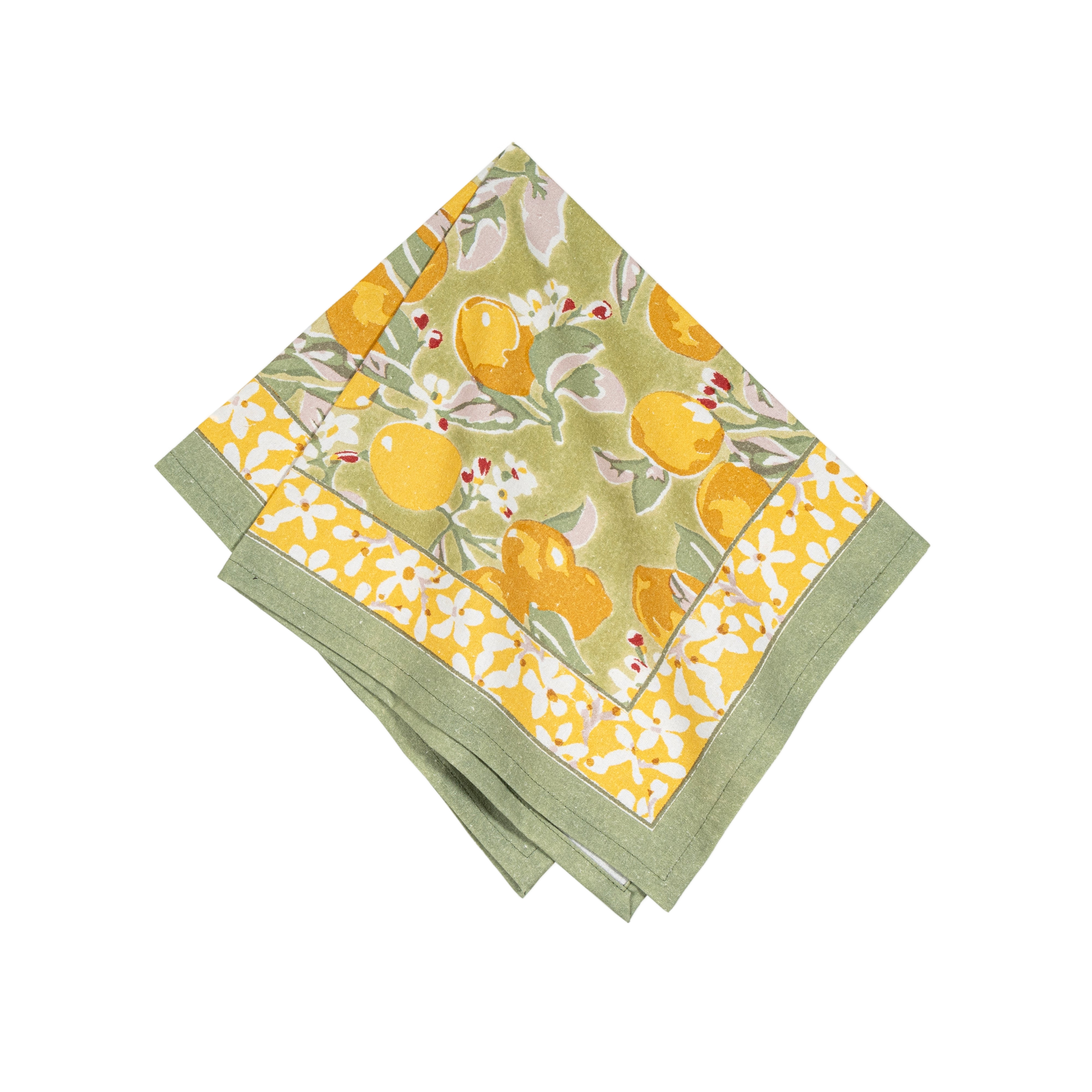 French Tablecloth Citron Vert & Yellow
