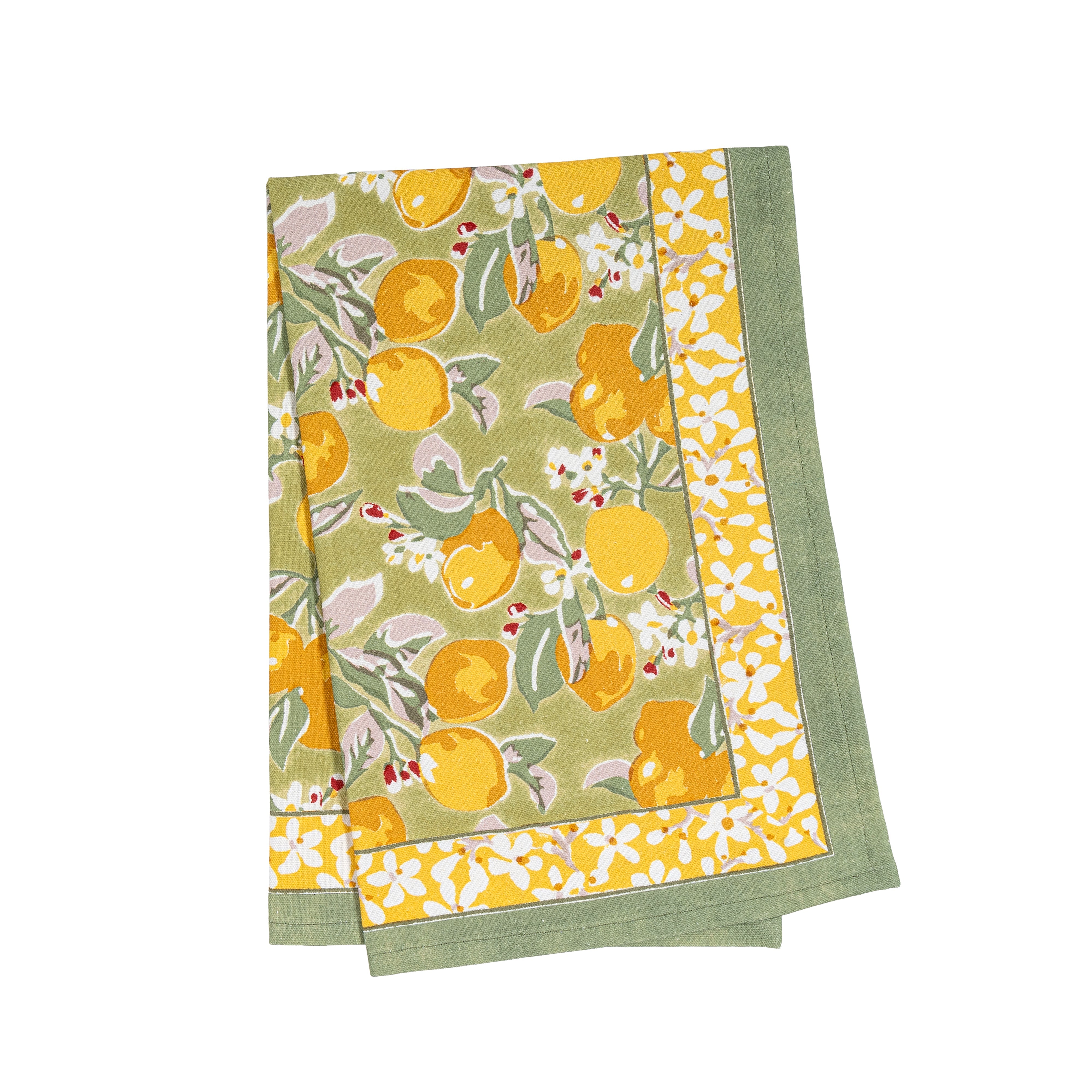 Citron Tea Towels Vert & Yellow, Set of 3