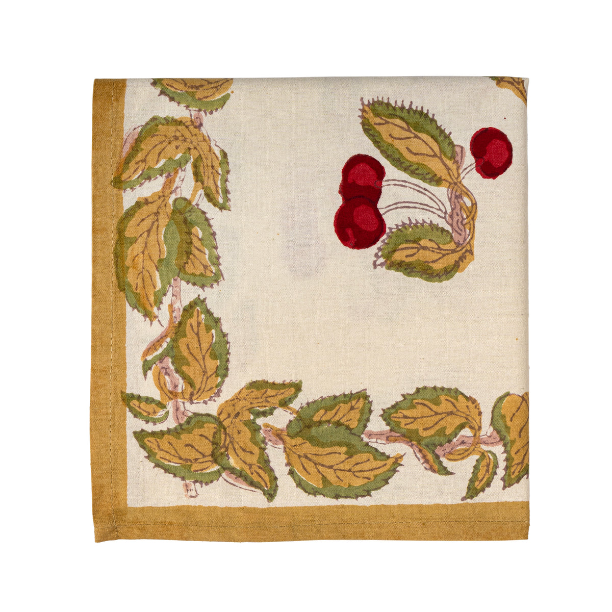 Cherry Blossom Red & Green Napkins, Set of 6