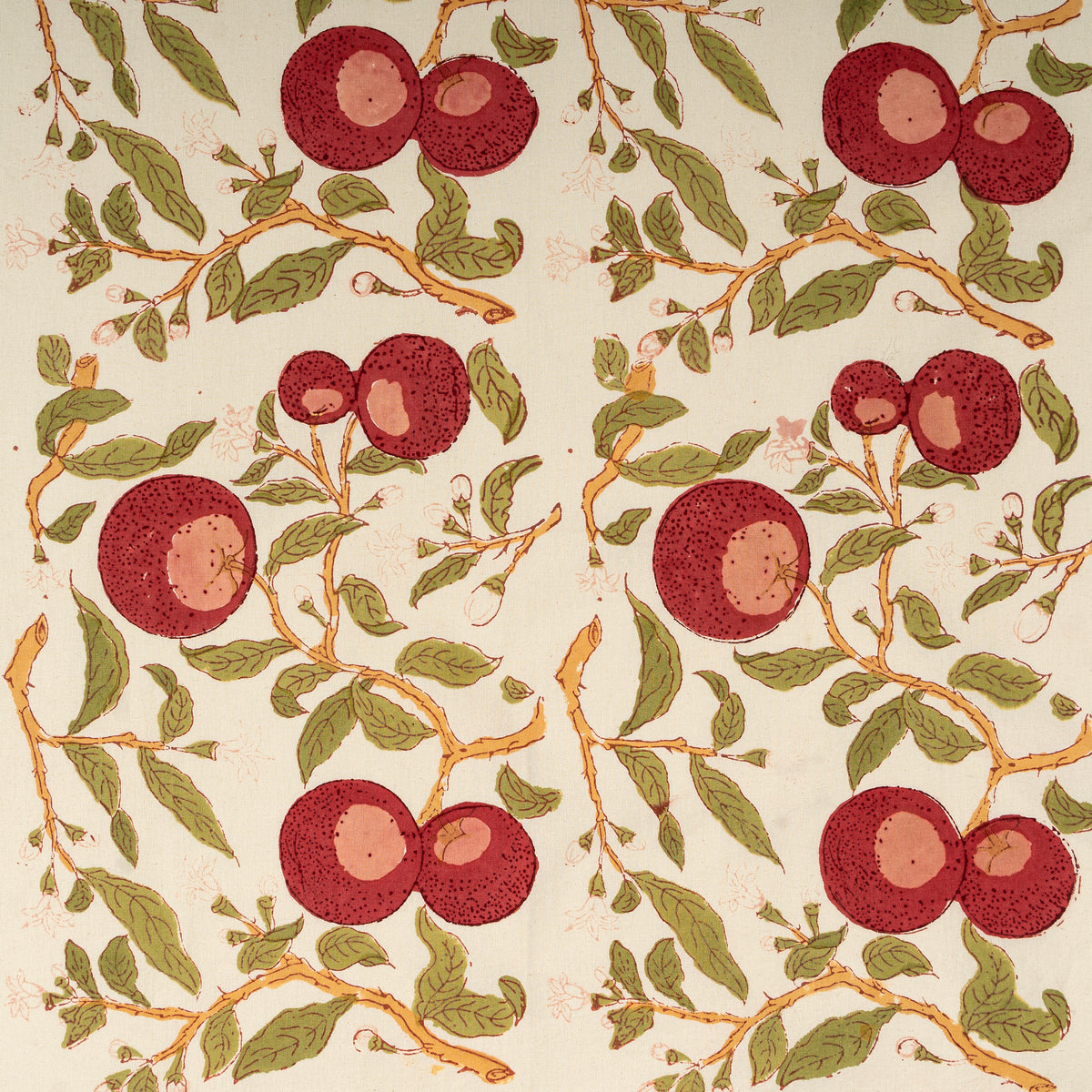 French Tablecloth Orange Tree Red & Green