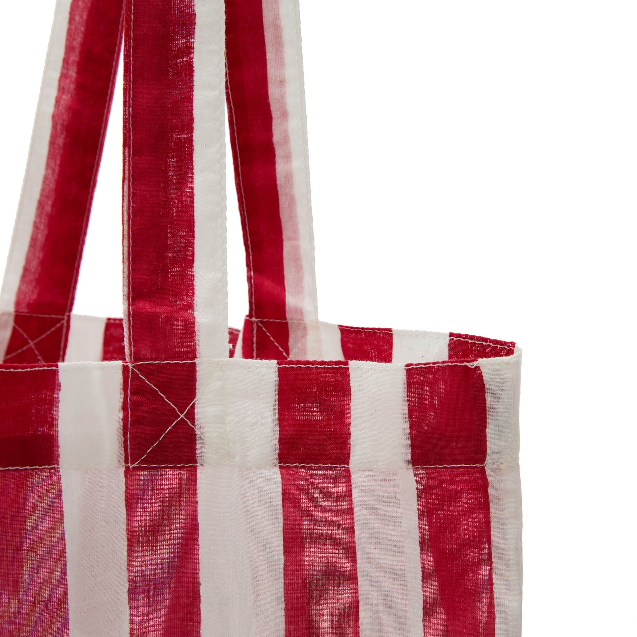 Cabana Stripes Red Tote Bag