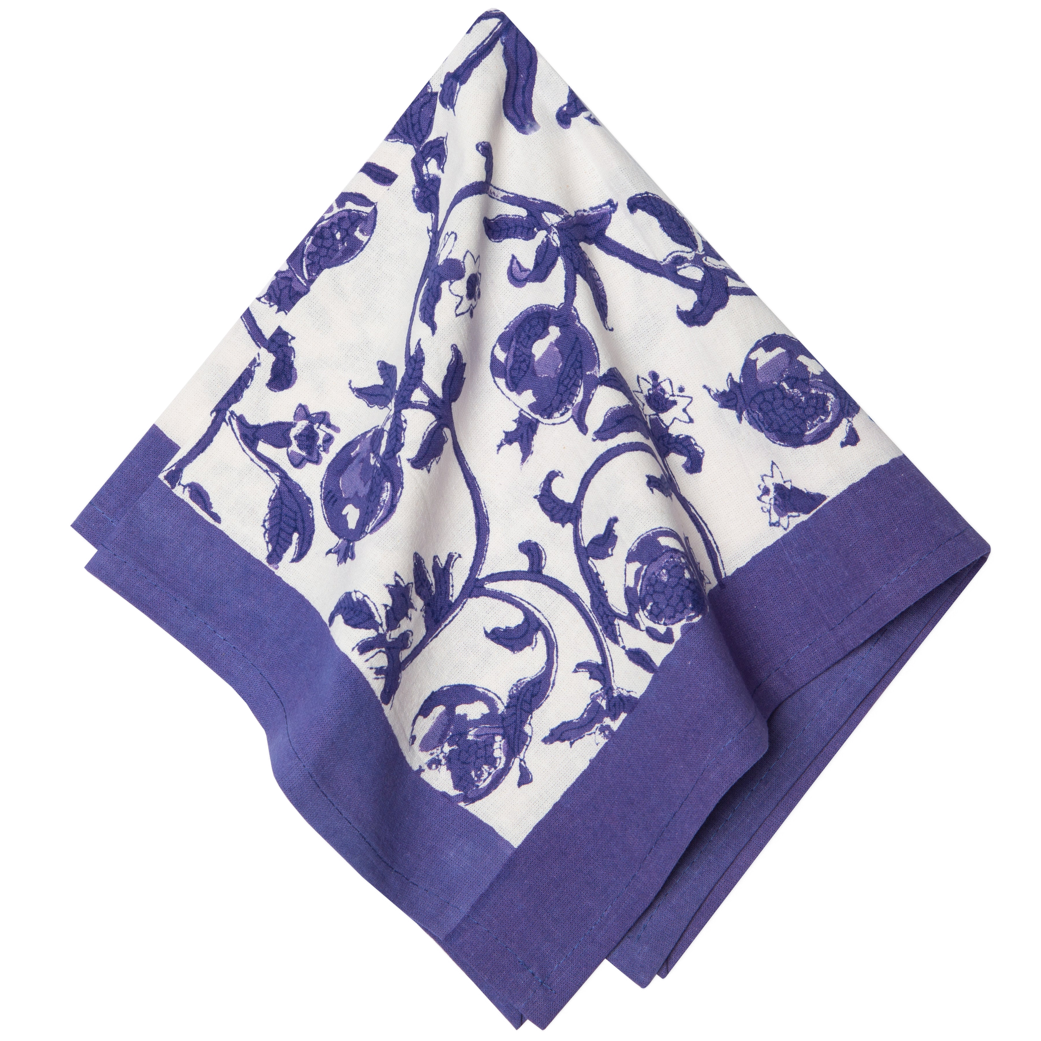 French Tablecloth Granada Violet Bleu