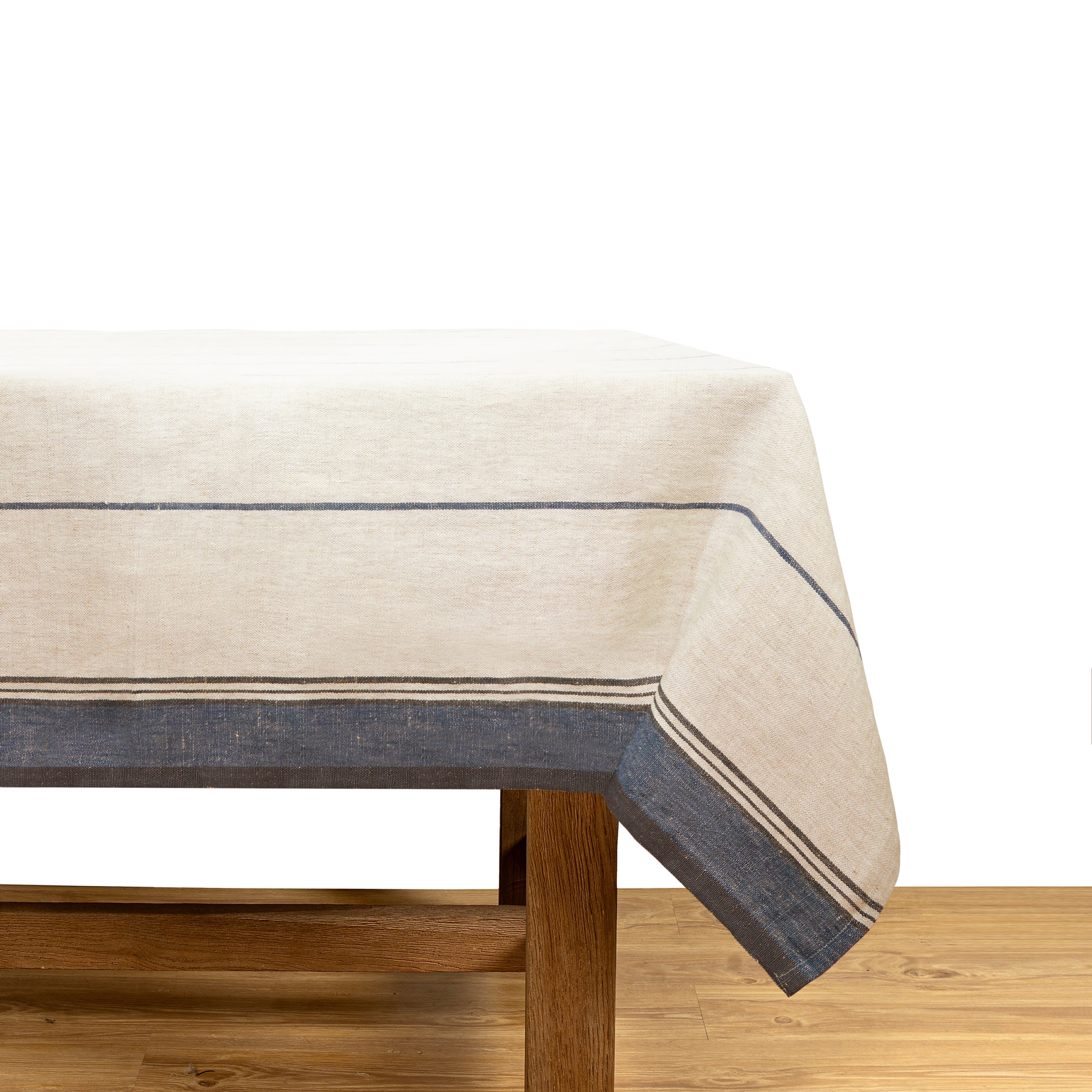 French Tablecloth Eze Ivory & Blue
