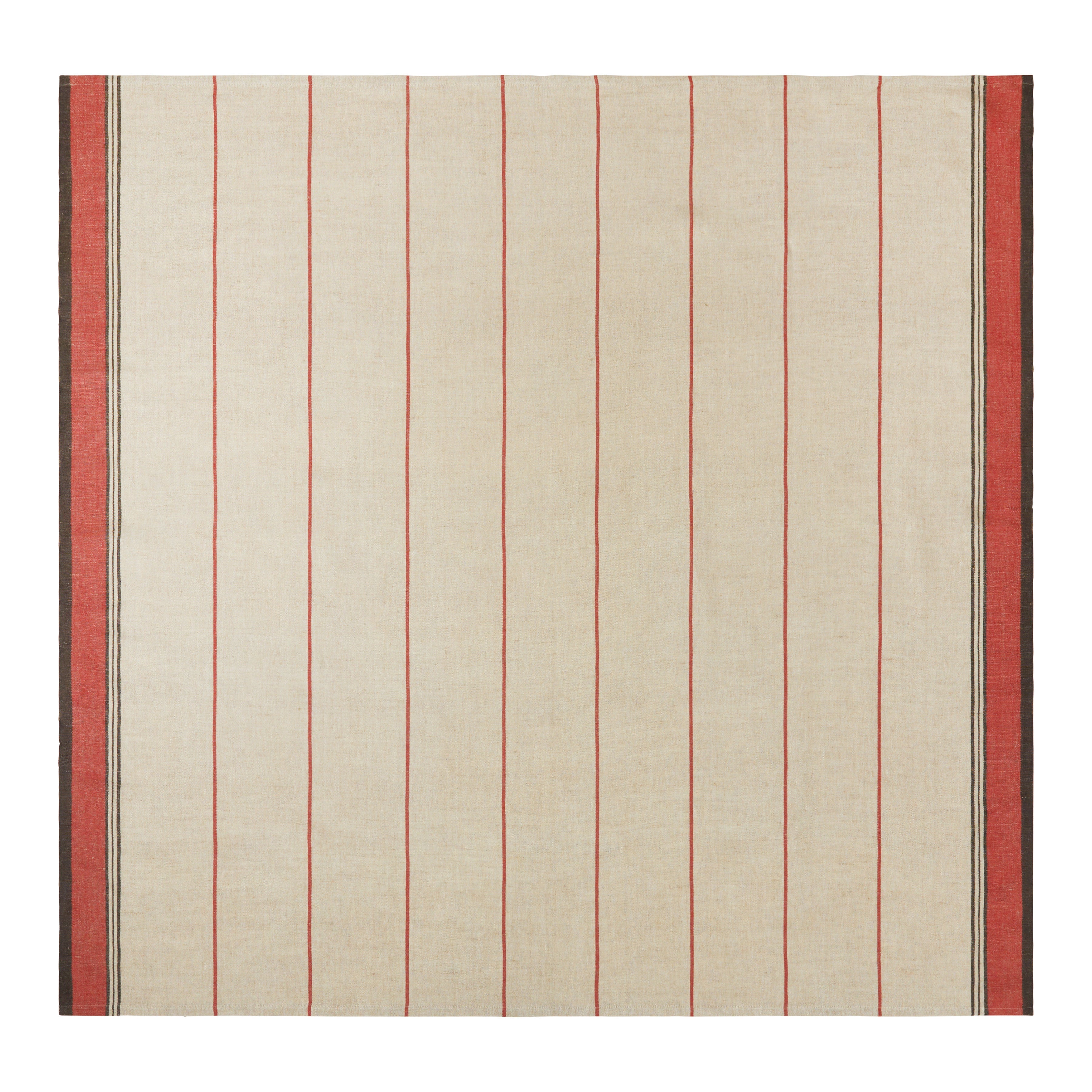 French Tablecloth Eze Ivory & Red