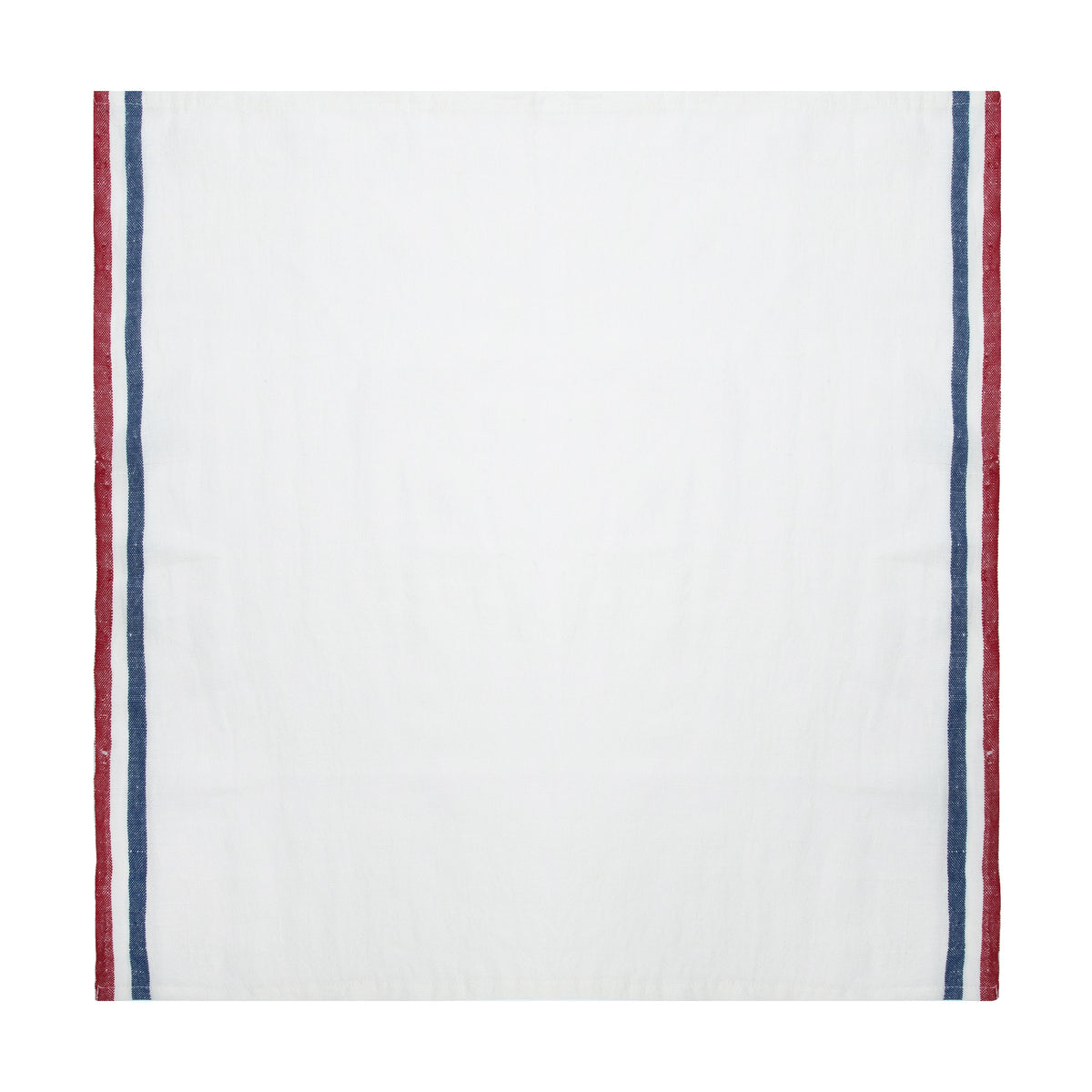 Normandy White Napkins - Red/White/Blue Stripes, Set of 4