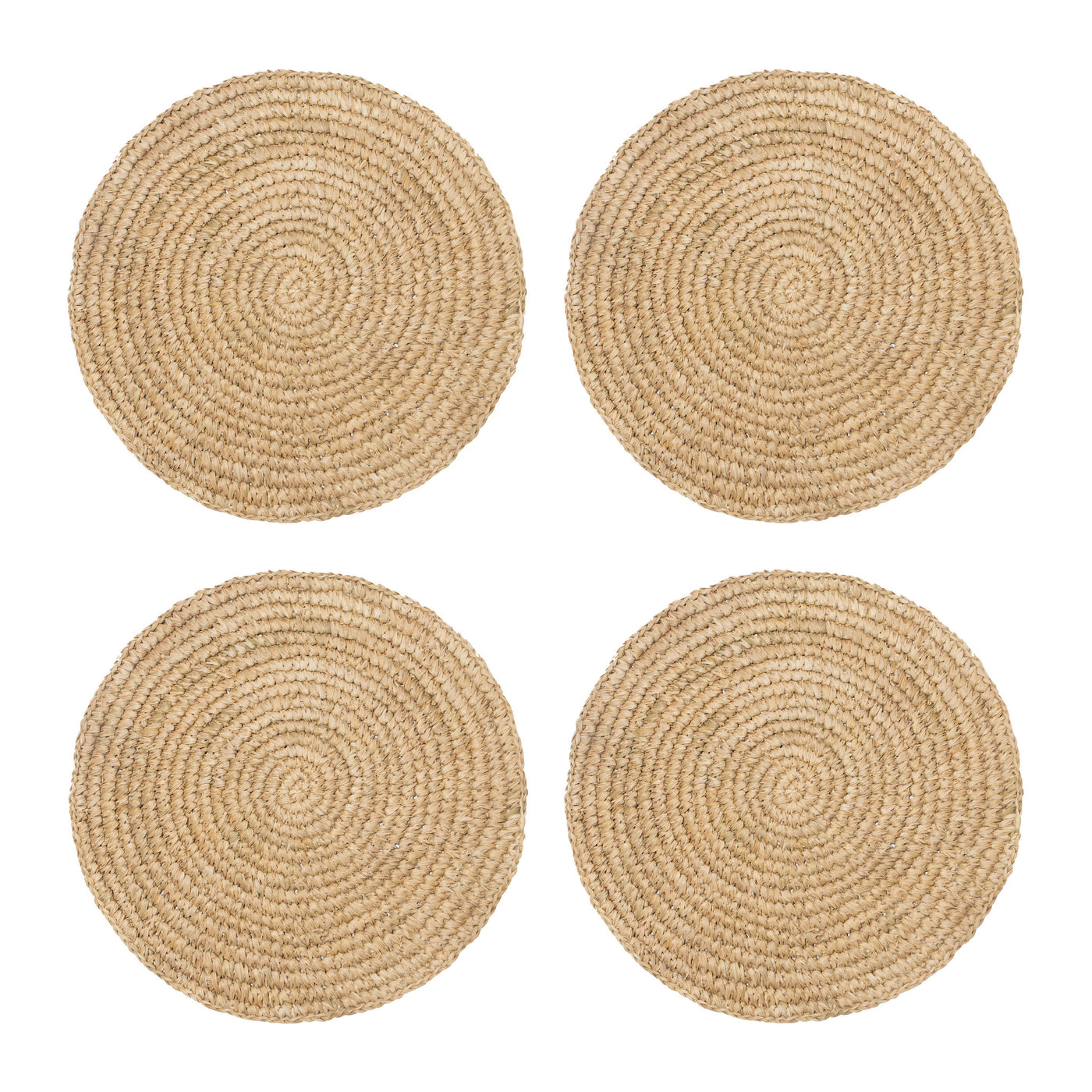 Classic Round Natural Round Placemat 15" - Set of 4