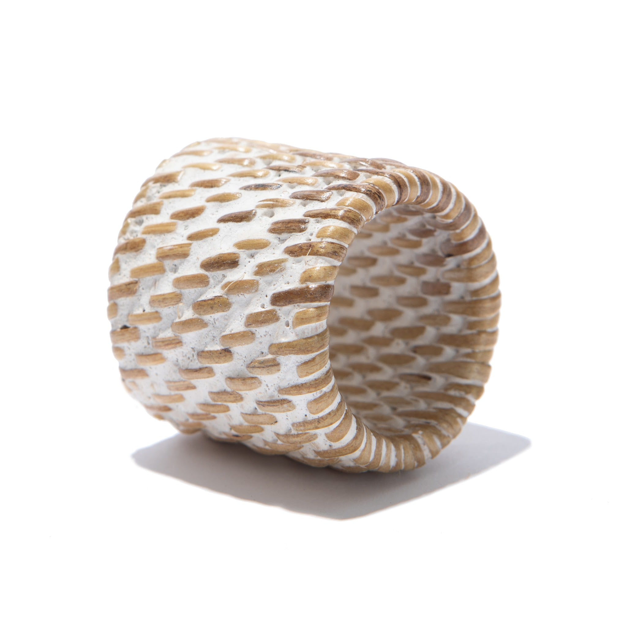 Everyday Whitewash Napkin Ring - Set of 4