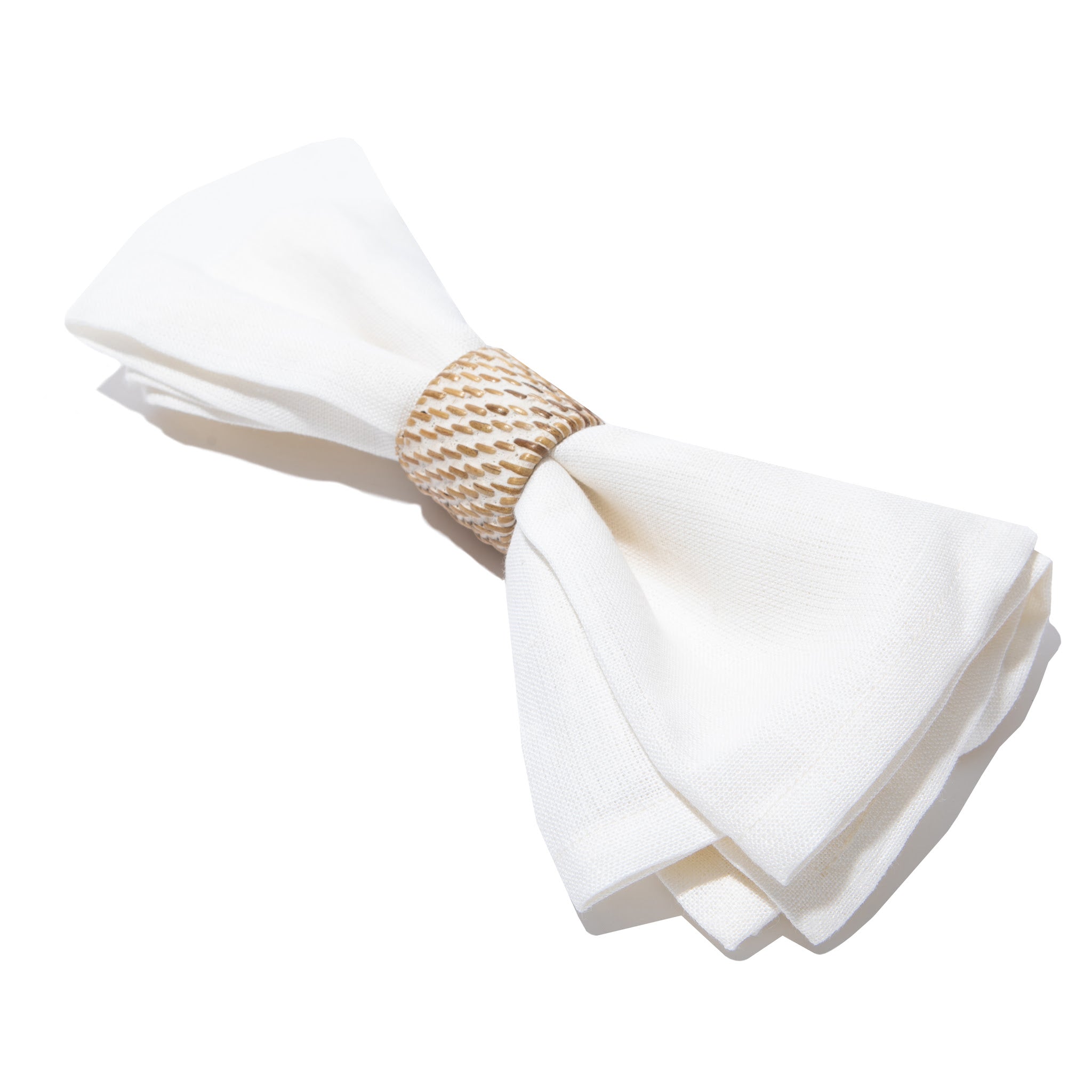 Everyday Whitewash Napkin Ring - Set of 4