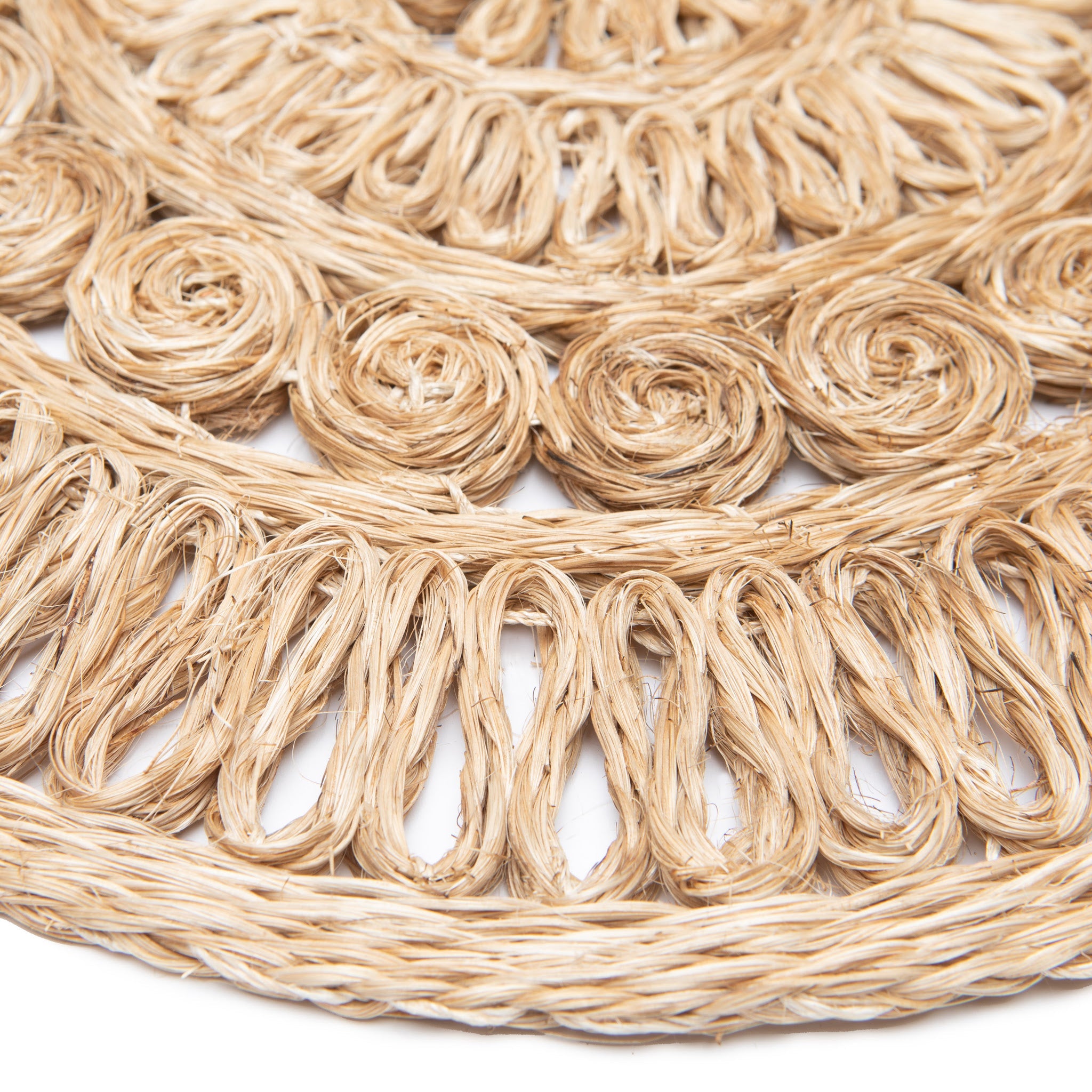 Circolo Abaca Natural 15" Round Placemats - Set of 4