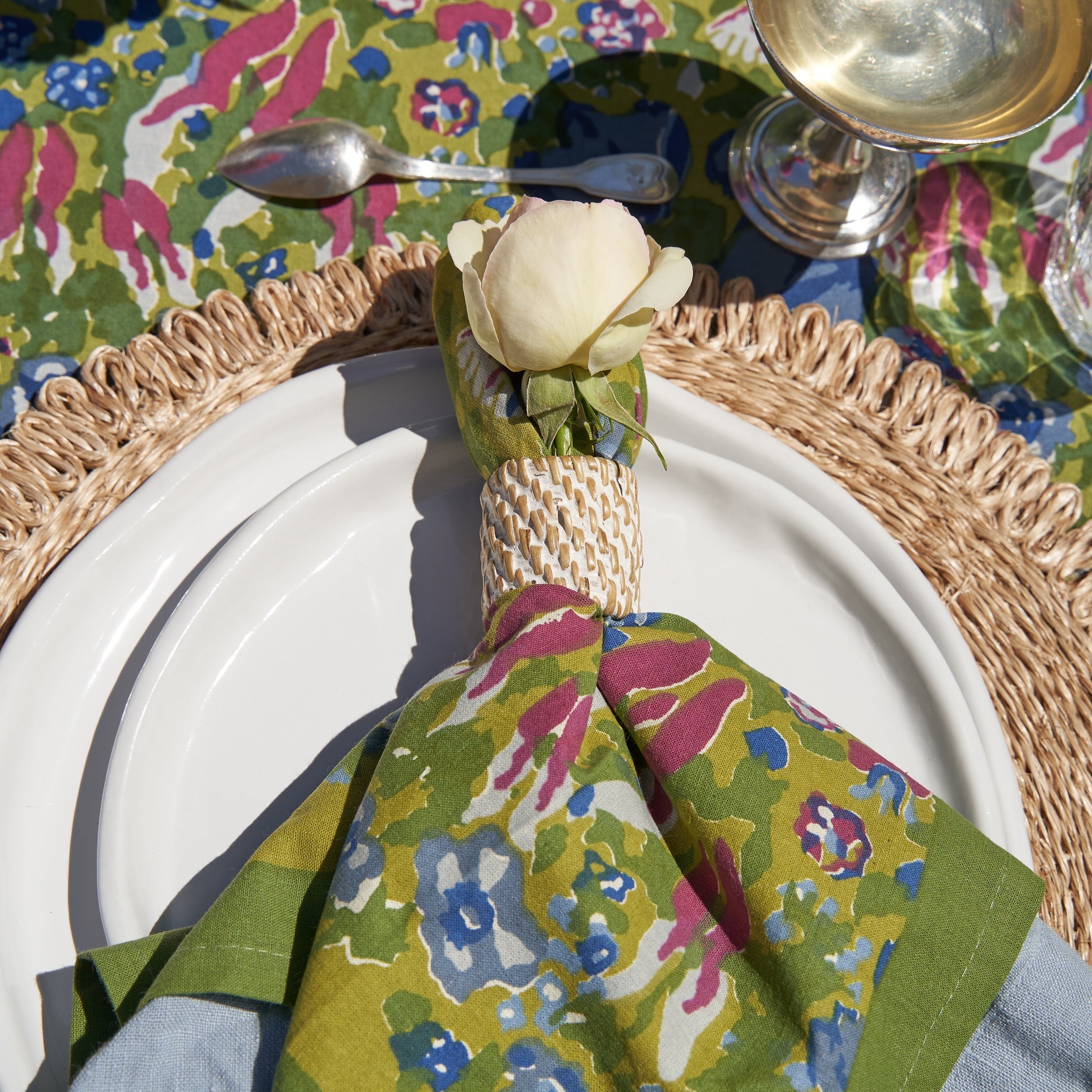 Everyday Whitewash Napkin Ring - Set of 4