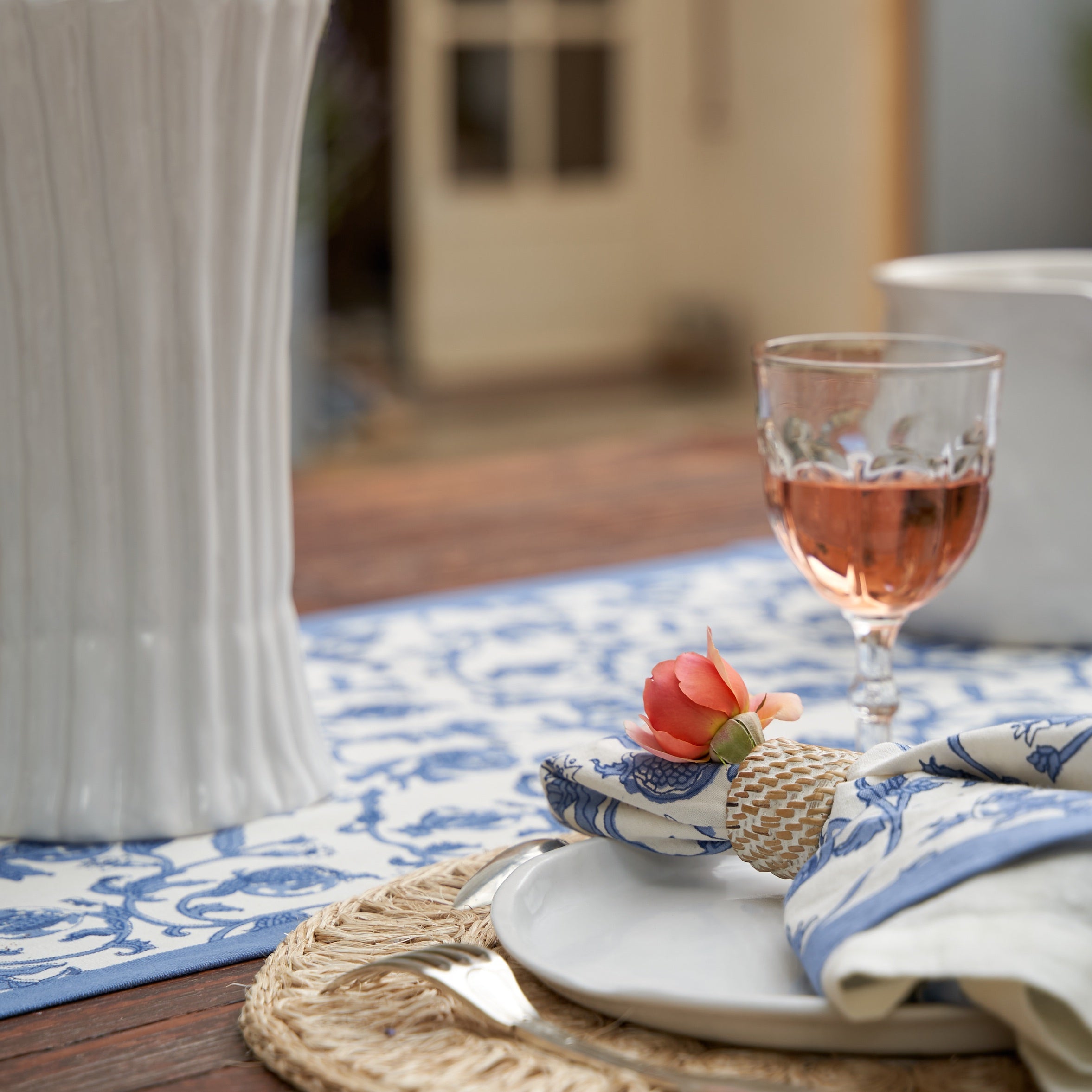 Everyday Whitewash Napkin Ring - Set of 4