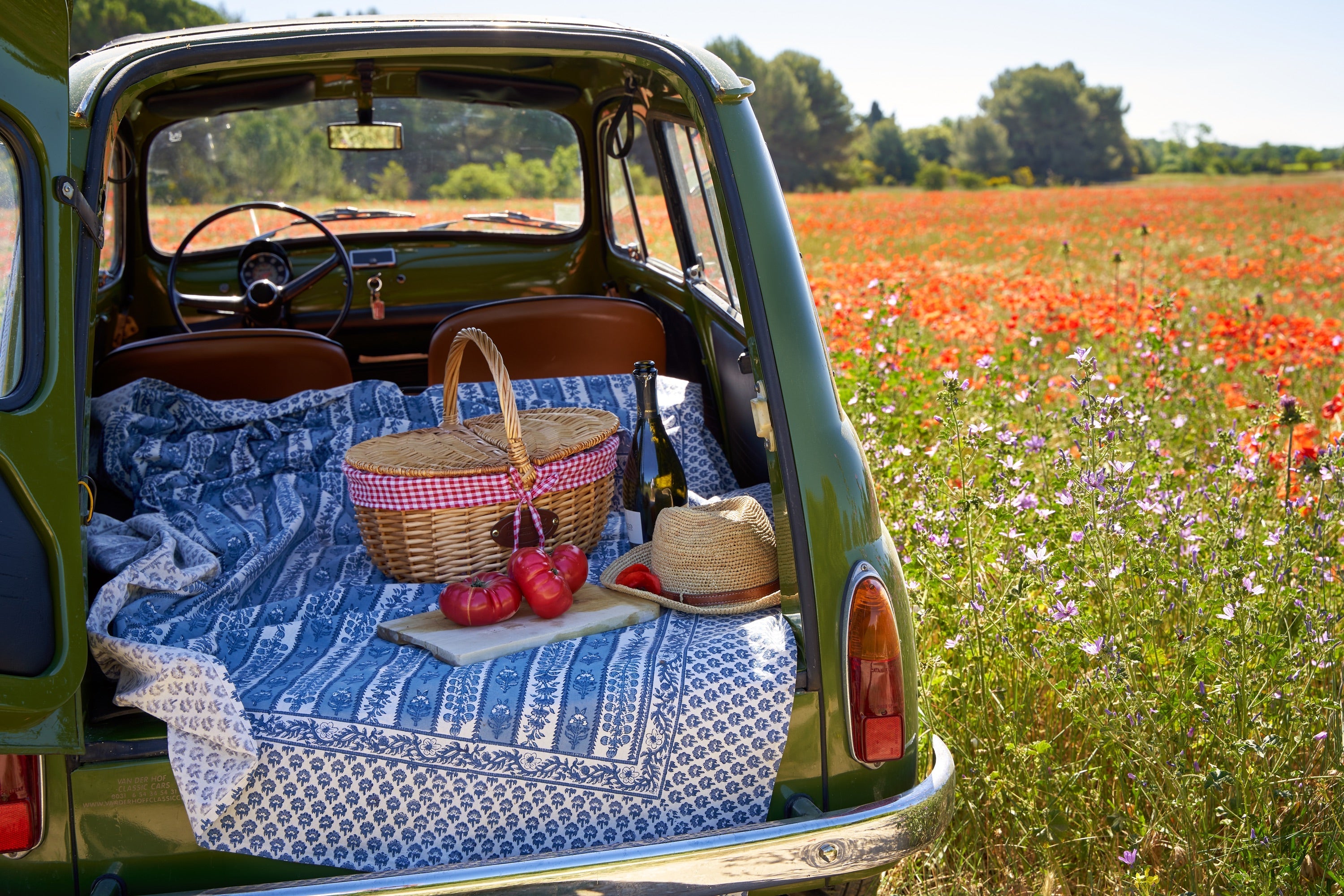 French Tablecloth Avignon Blue & Marine
