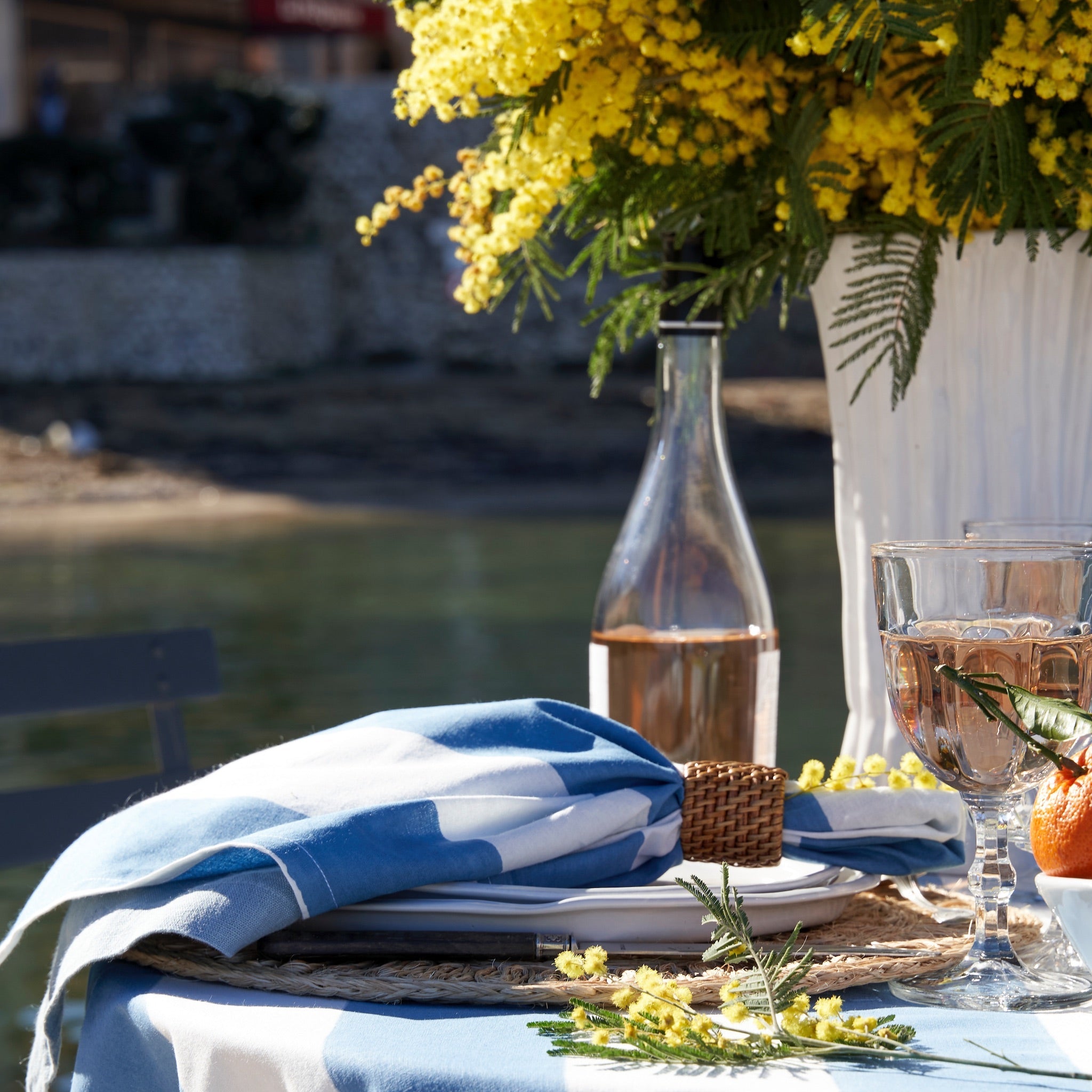 St. Tropez Napkins Blue Stripes, Set of 6