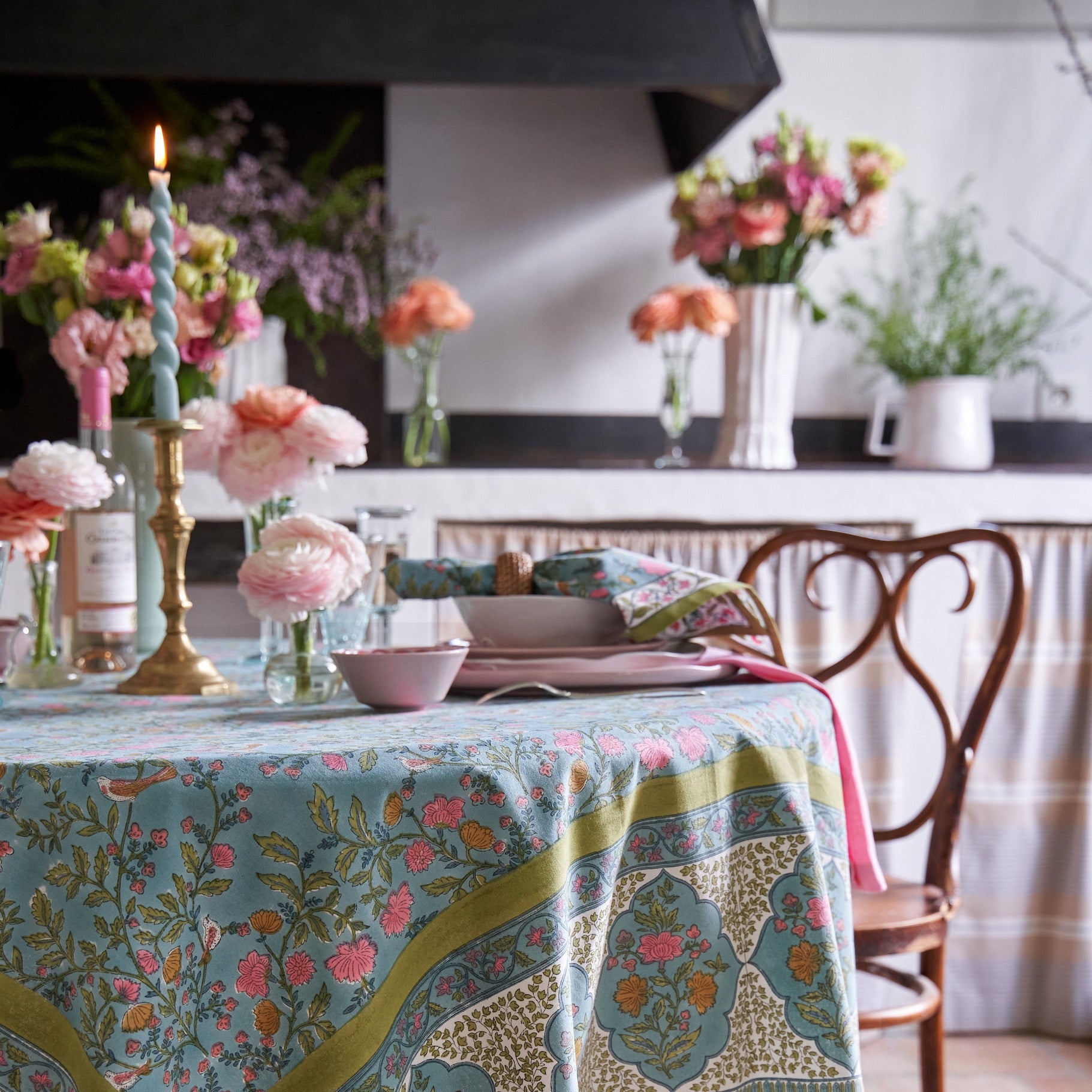 French Tablecloth Giverny Multicolor