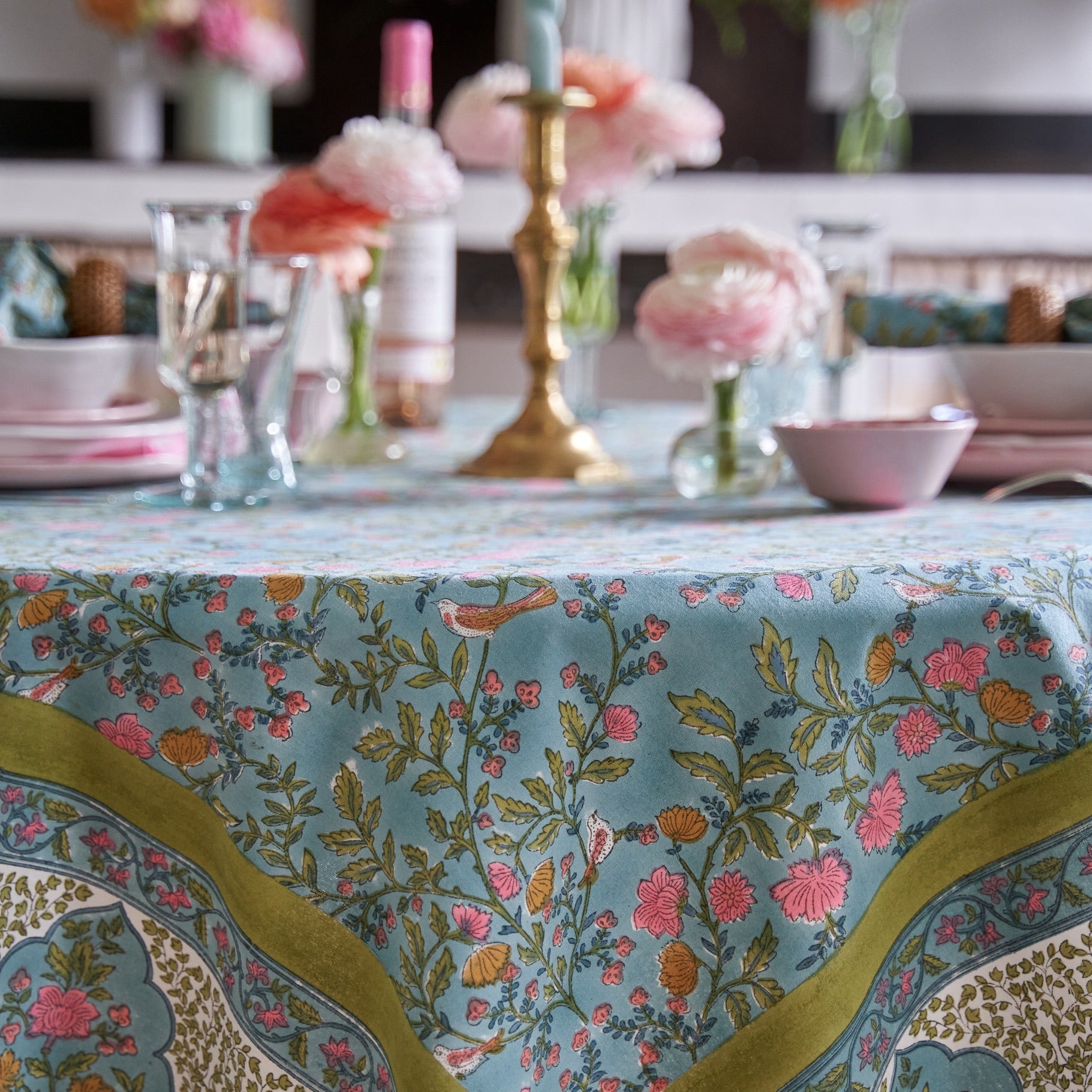 French Tablecloth Giverny Multicolor
