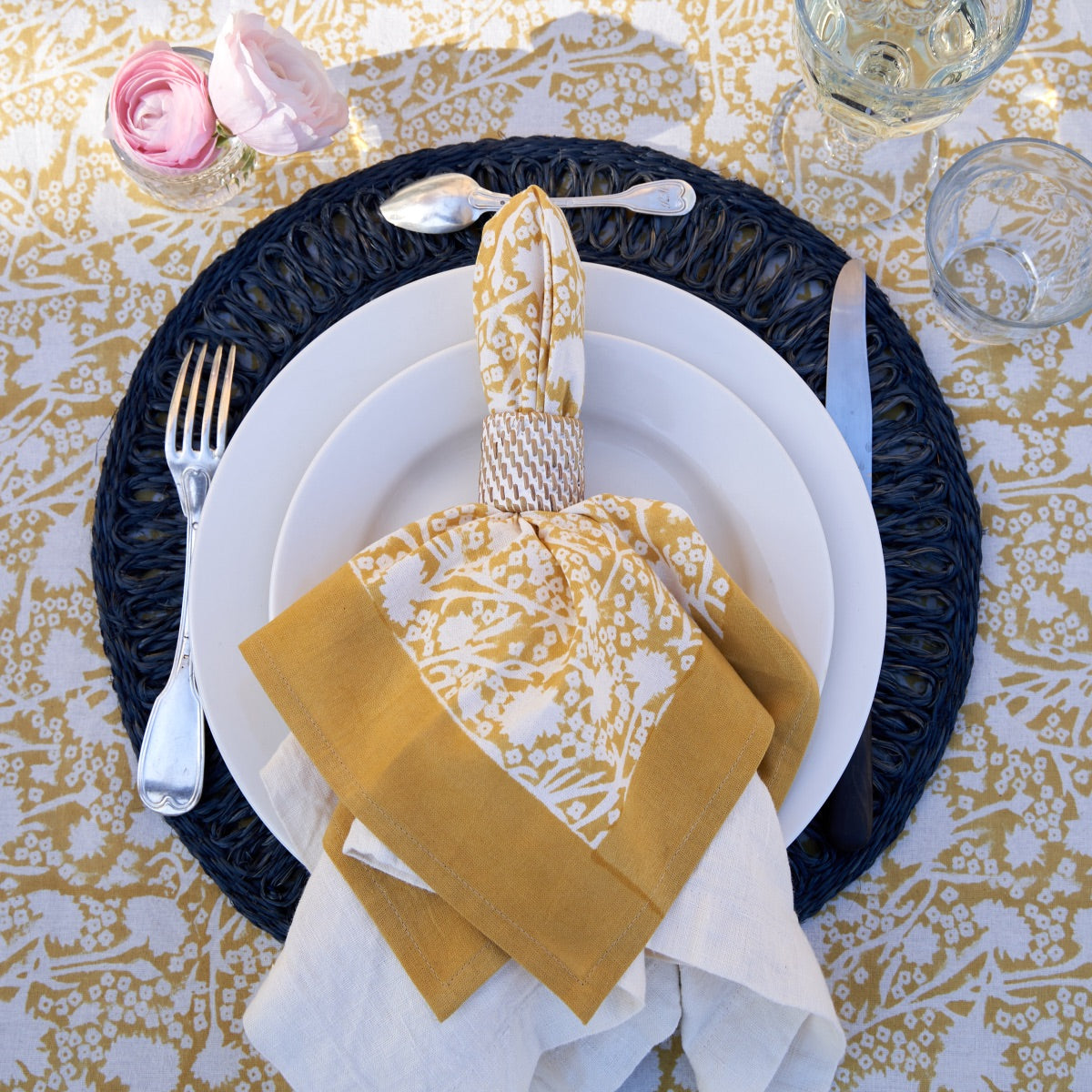 Everyday Whitewash Napkin Ring - Set of 4