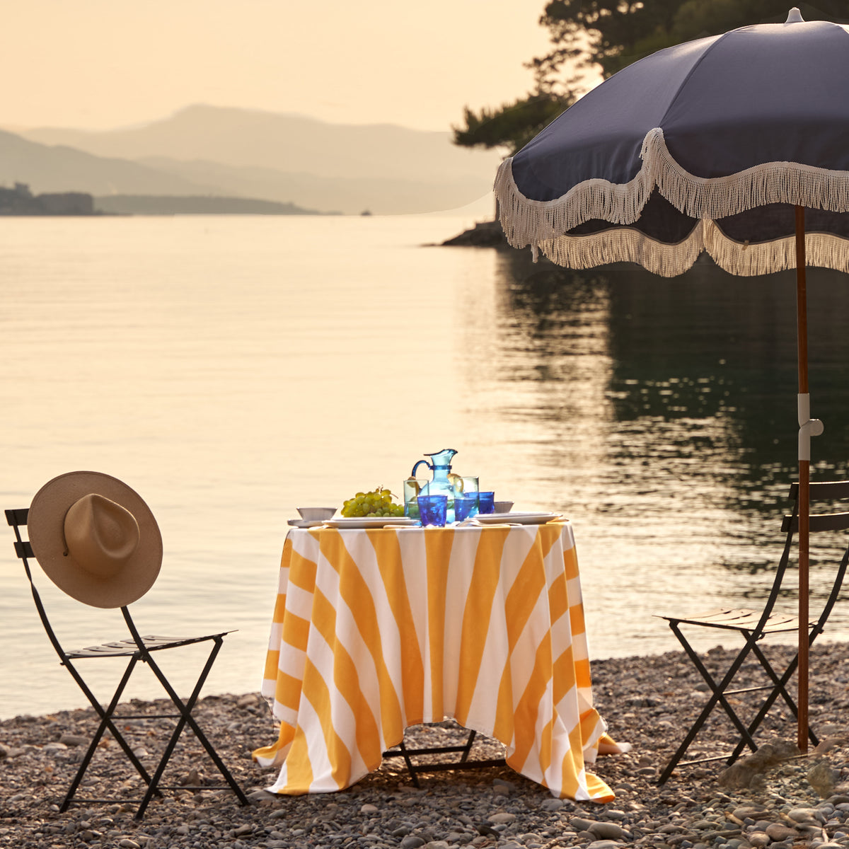 French Tablecloth St. Tropez Yellow Stripes