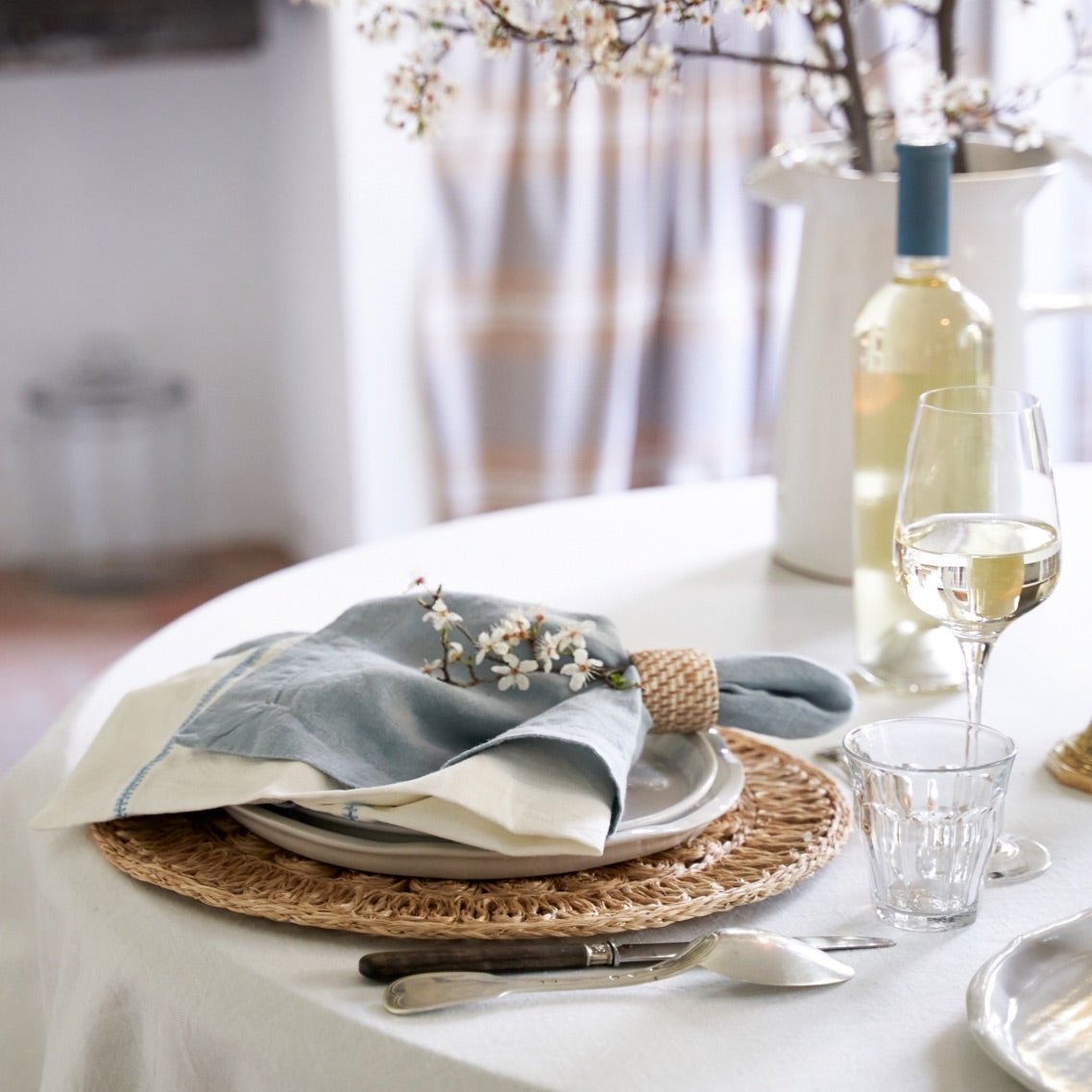 Everyday Whitewash Napkin Ring - Set of 4