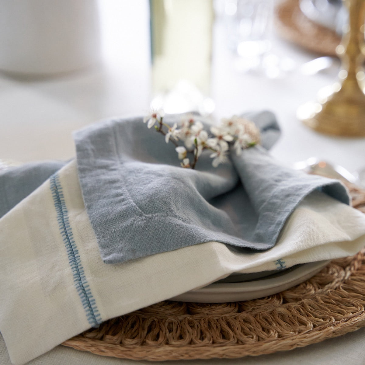 Embroidery White Tablecloth