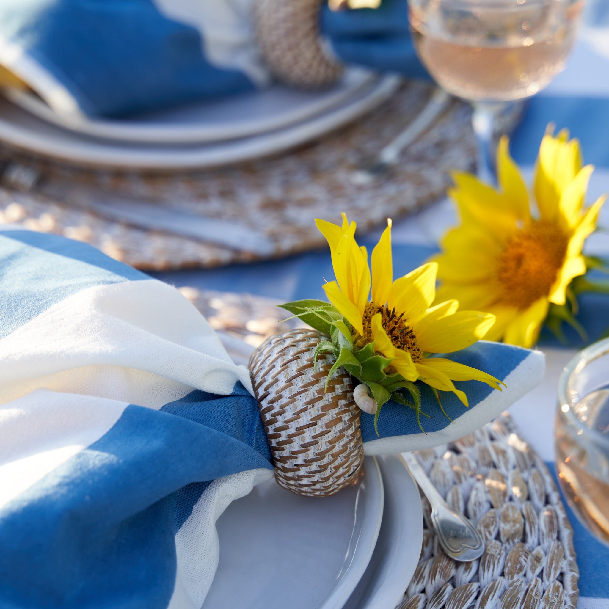 St. Tropez Napkins Blue Stripes, Set of 6