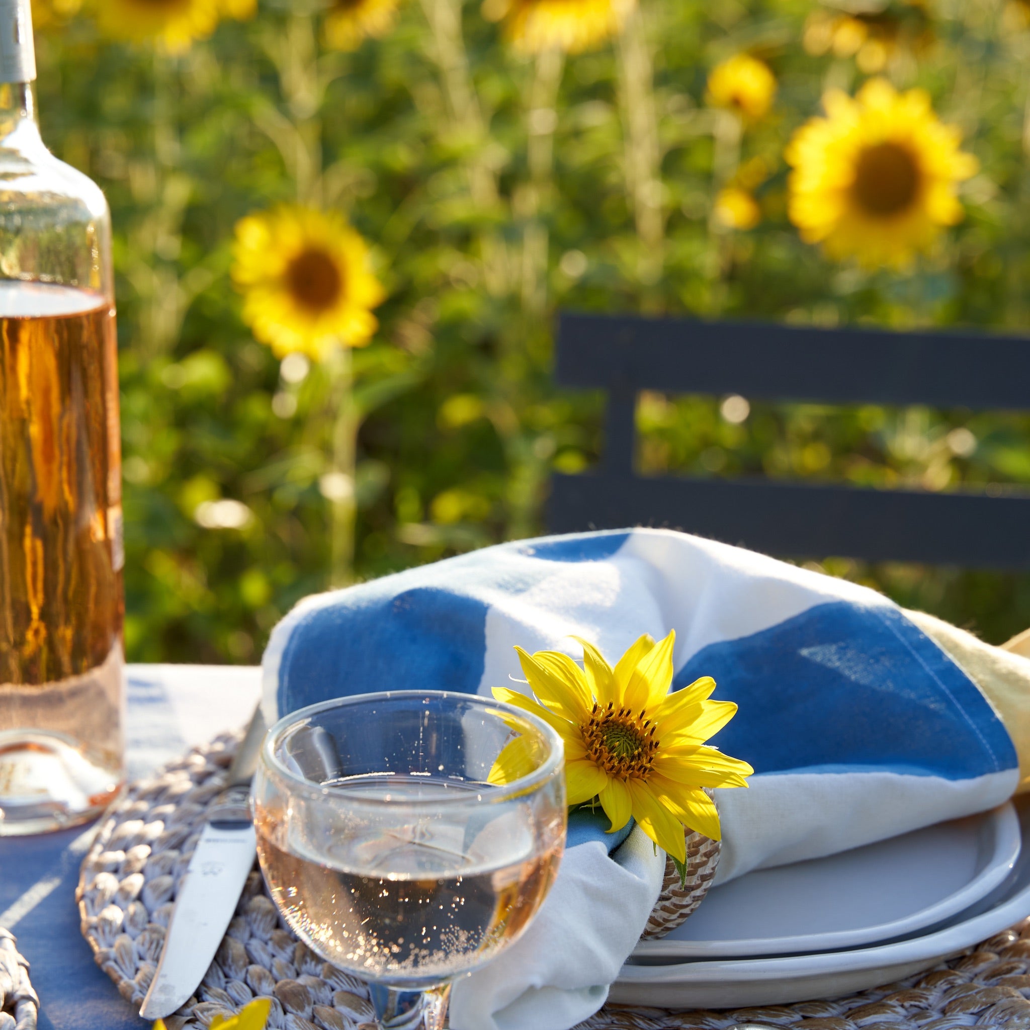 St. Tropez Napkins Blue Stripes, Set of 6