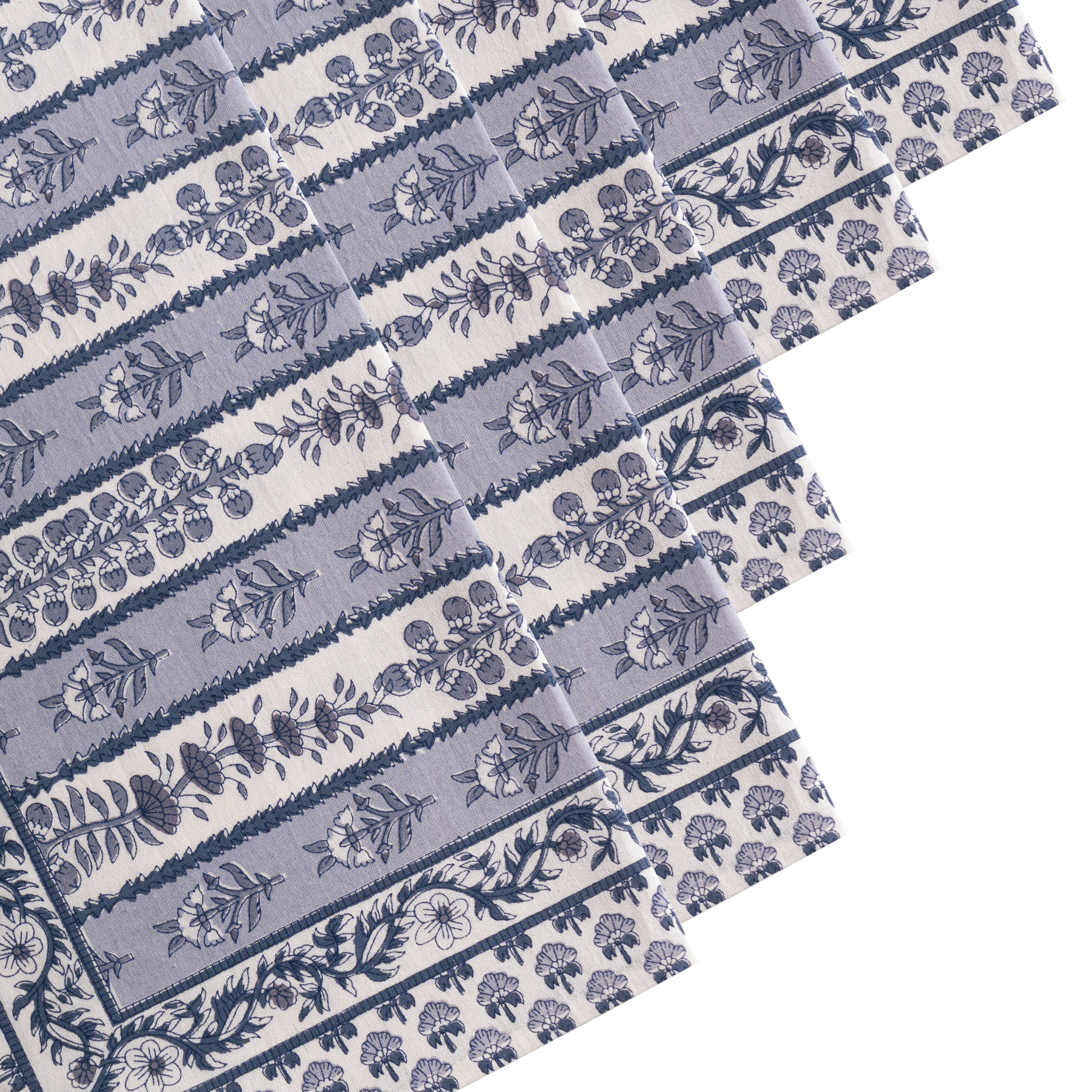 Avignon Napkins Blue & Marine, Set of 6