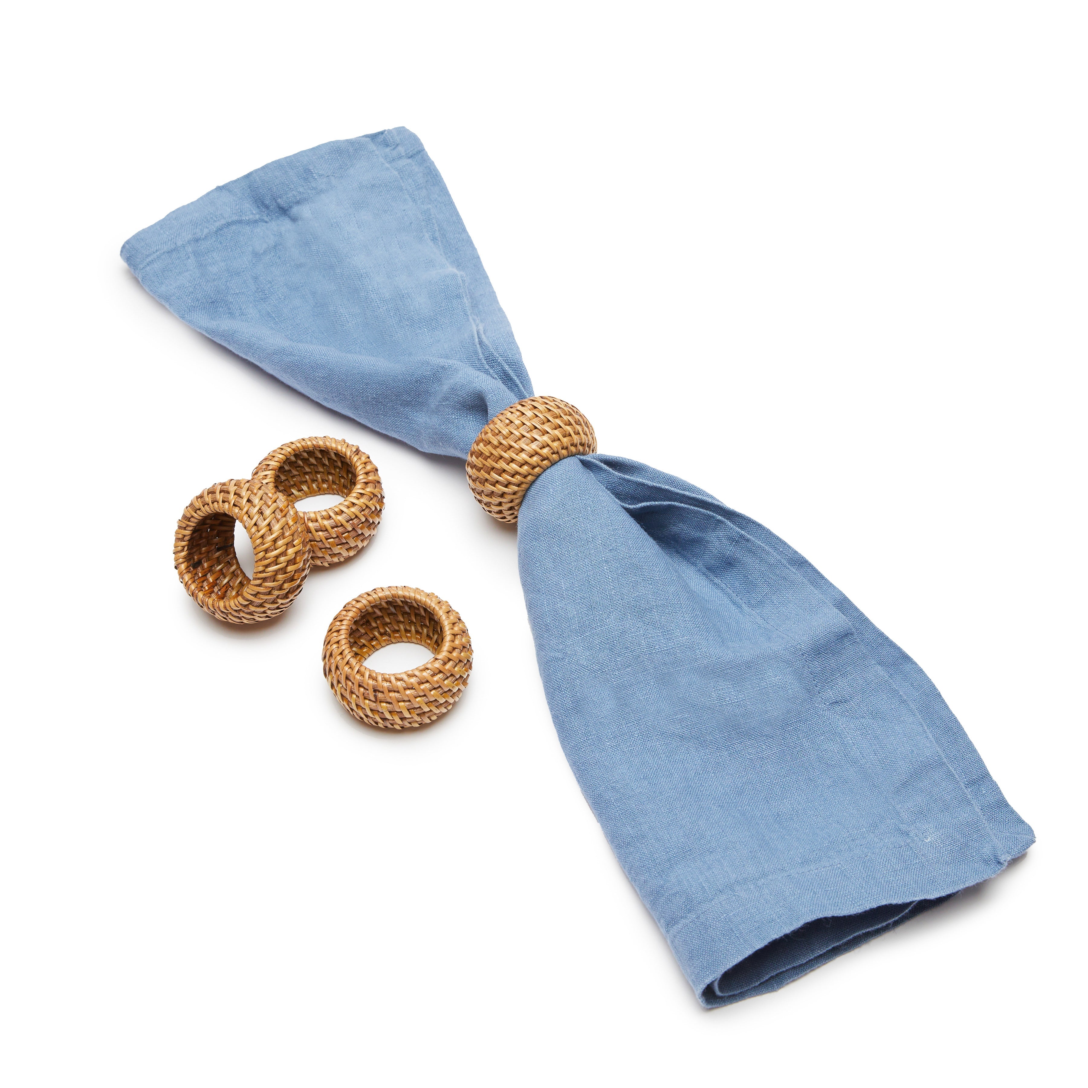 Eclipse Natural Napkin Rings, Set of 4