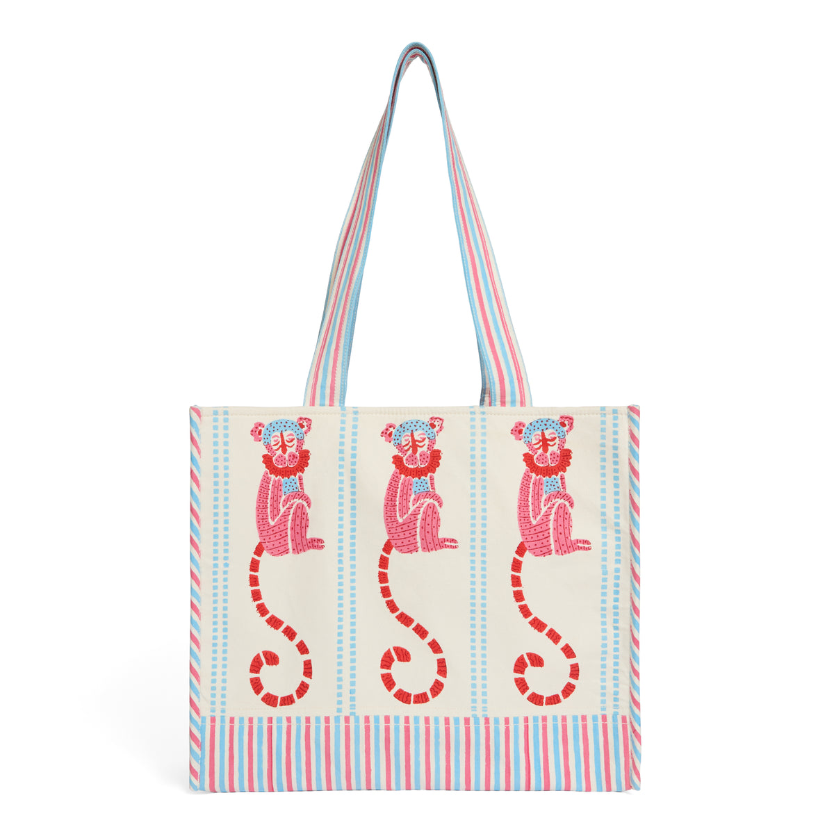 Jeu de Singes Blue & Pink Tote Bag