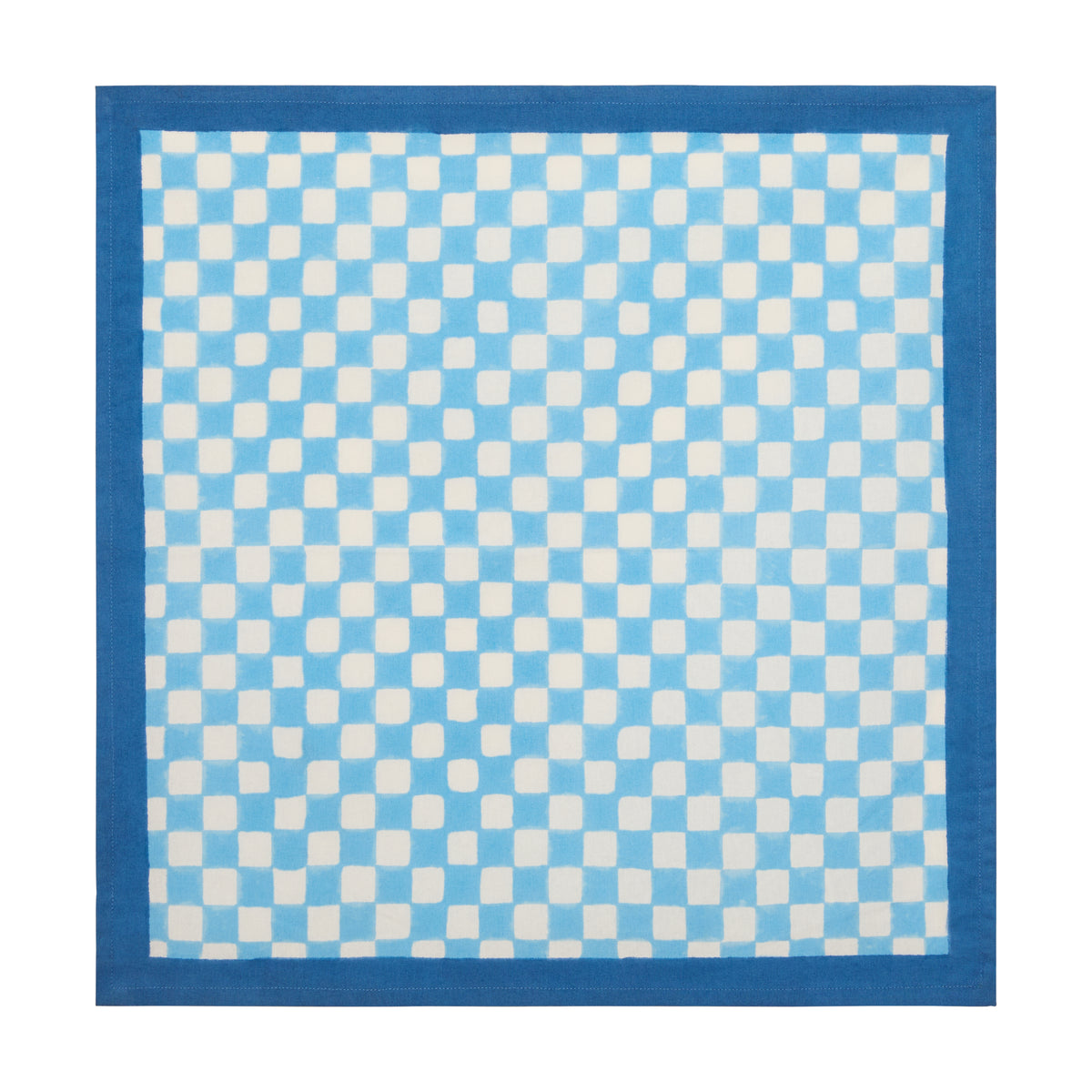 Gingham Check Blue/Blue Napkins, Set of 4