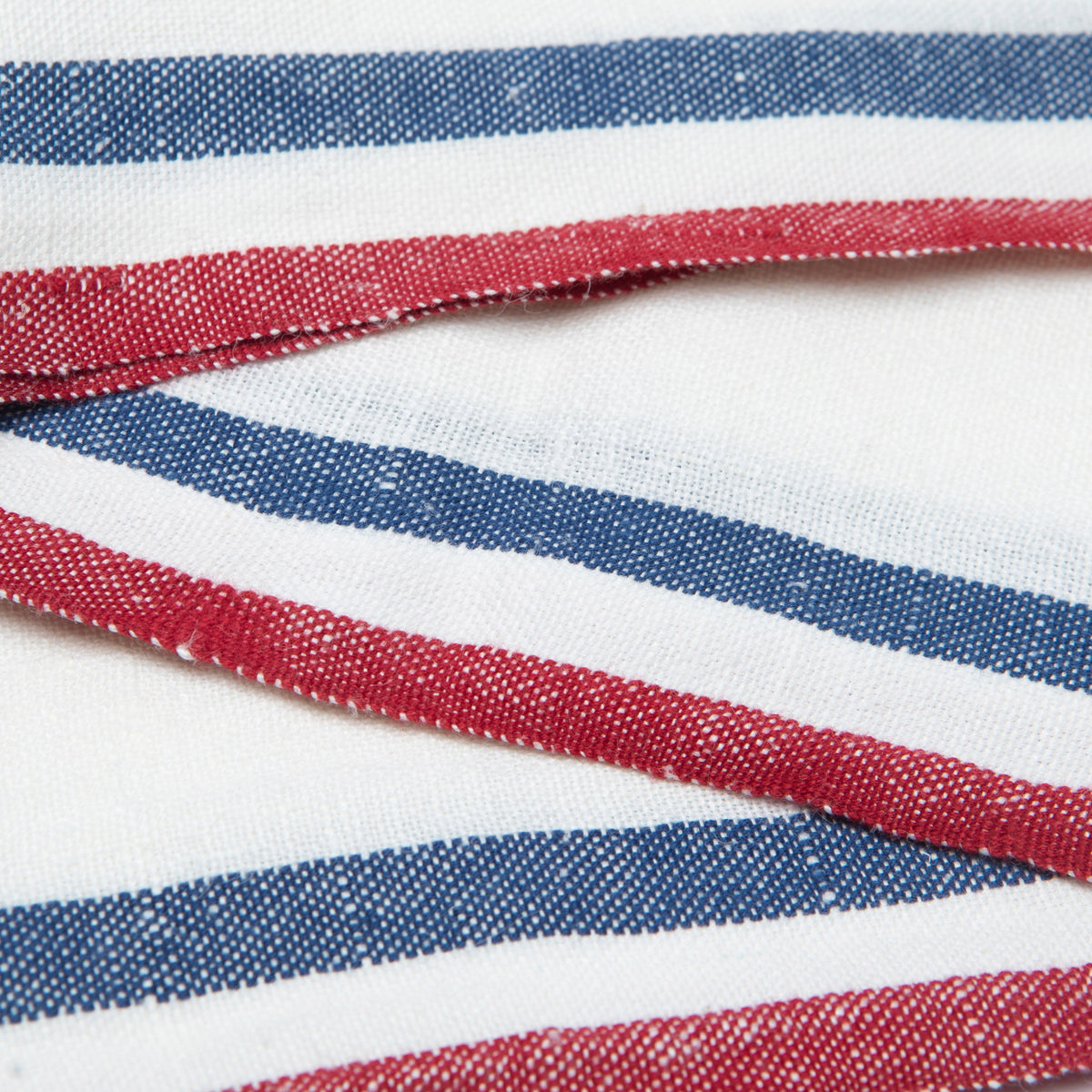 Normandy White Napkins - Red/White/Blue Stripes, Set of 4
