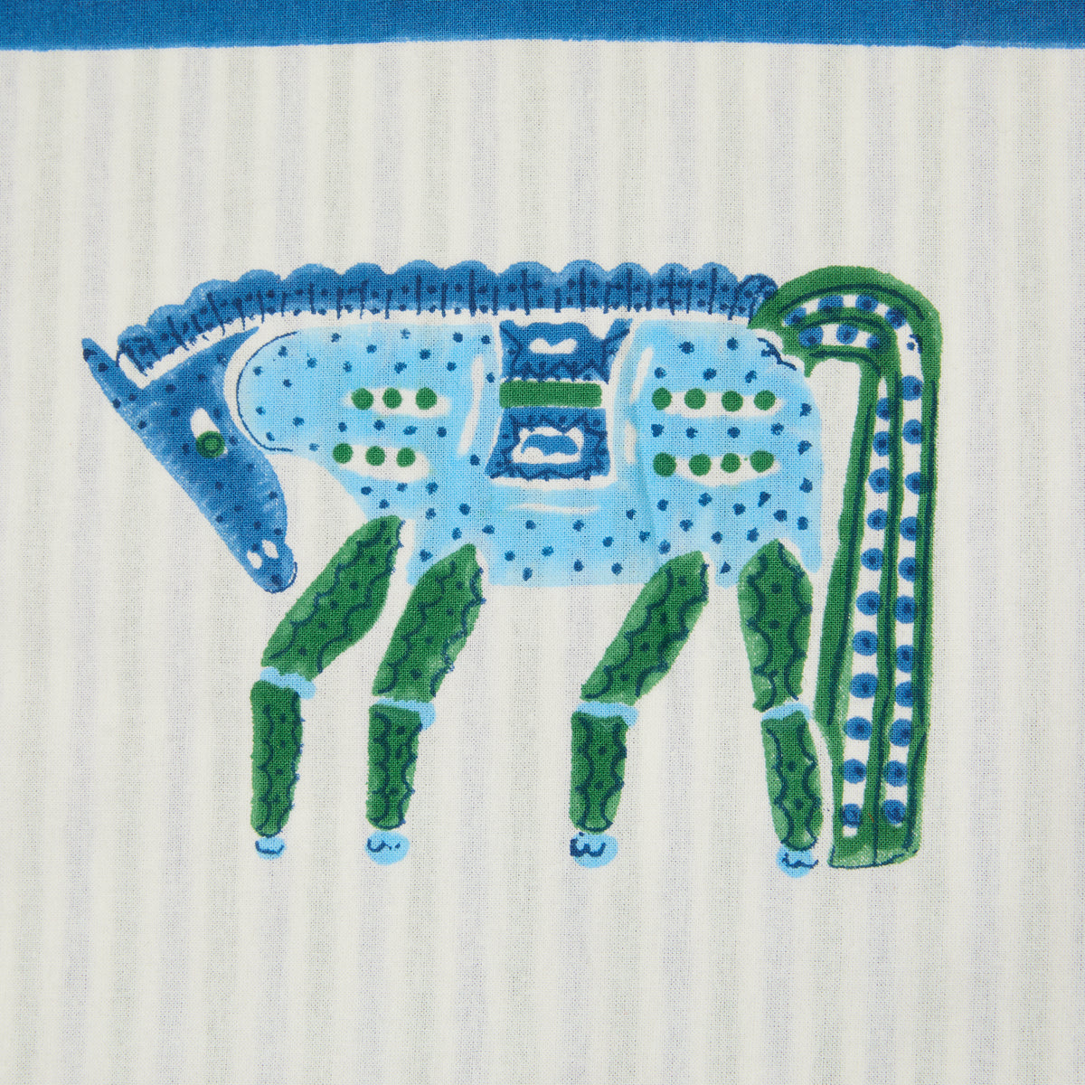 Cheval Nomade Blue & Green Cushion Cover