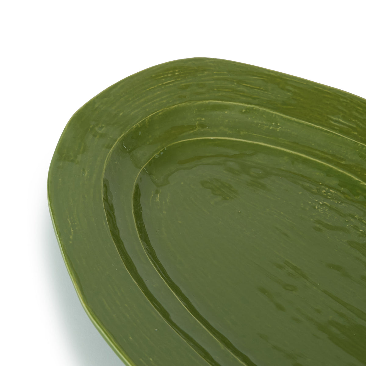 Toscana Oval Platter Green, 29.5" x 11.42"